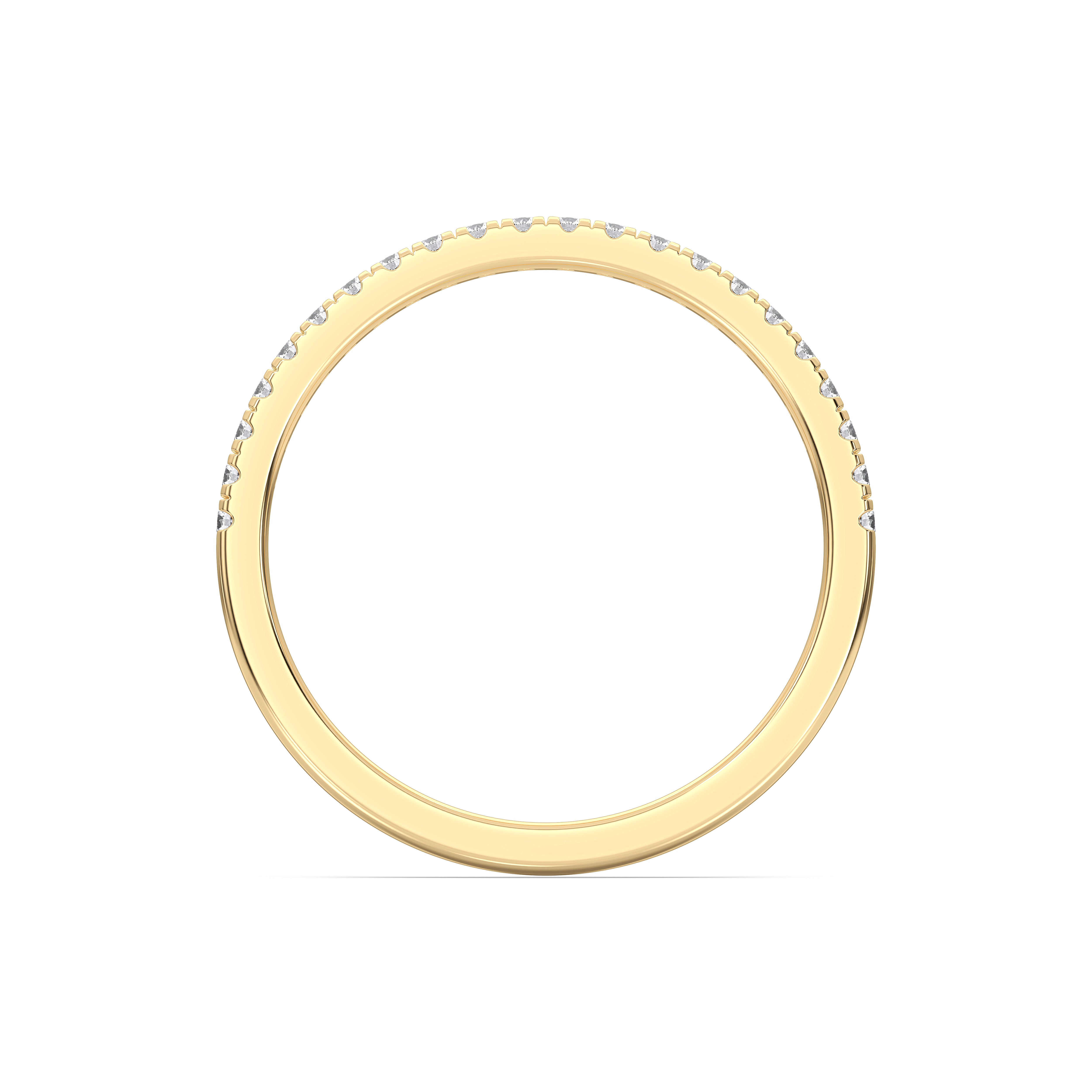 0.20 Carat Round Cut Lab Grown Diamond Eternity Wedding Ring in Solid Gold