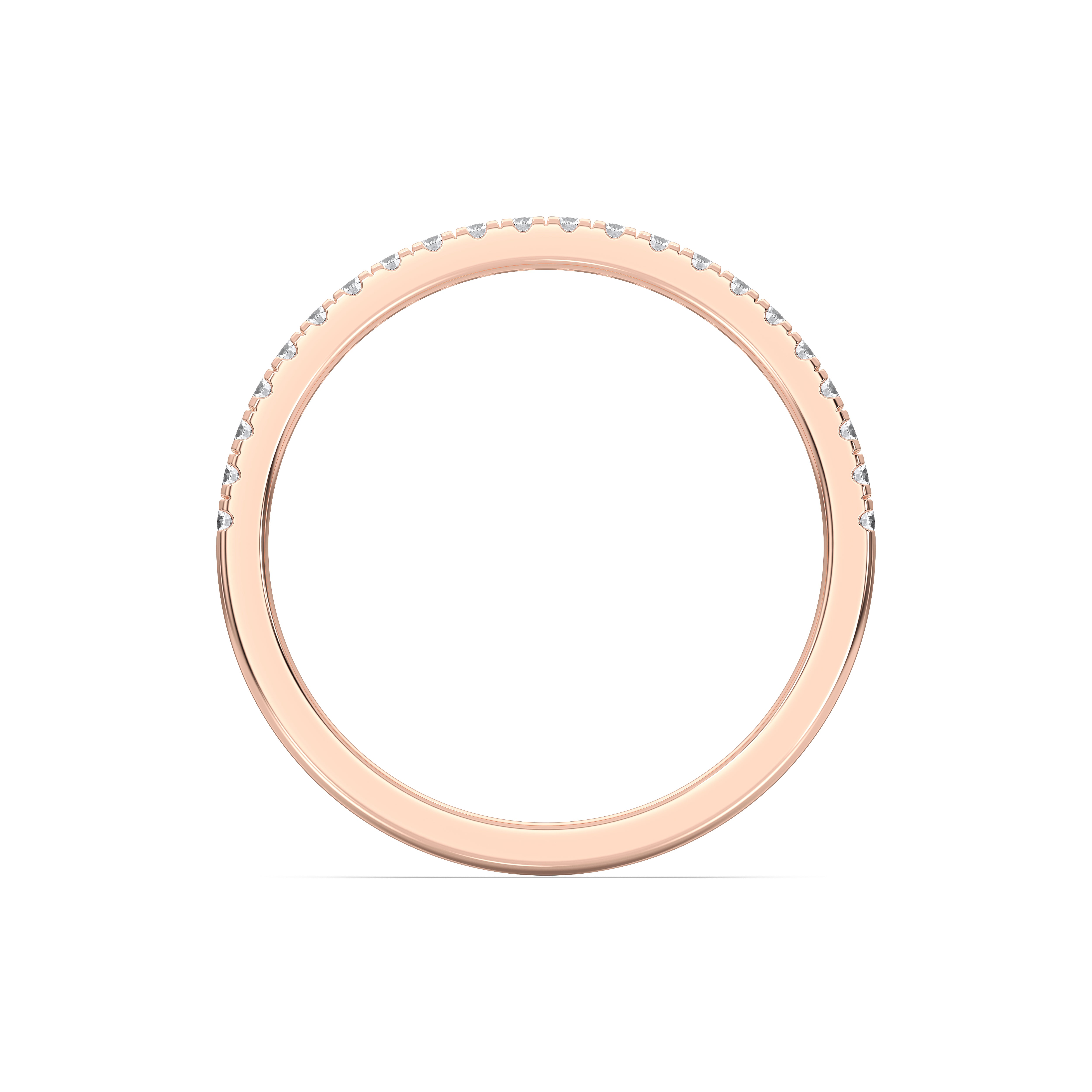 0.20 Carat Round Cut Lab Grown Diamond Eternity Wedding Ring in Solid Gold