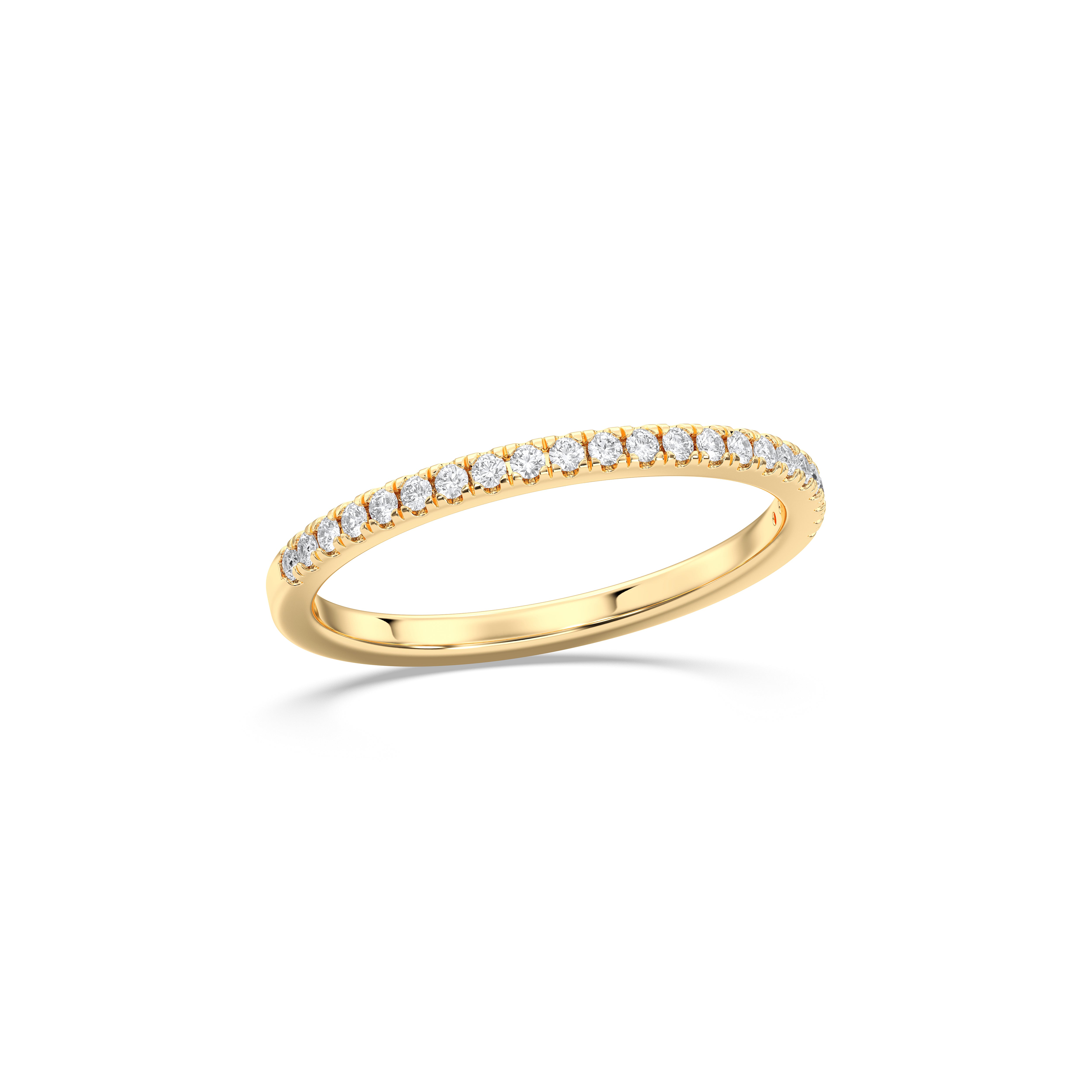 0.20 Carat Round Cut Lab Grown Diamond Eternity Wedding Ring in Solid Gold