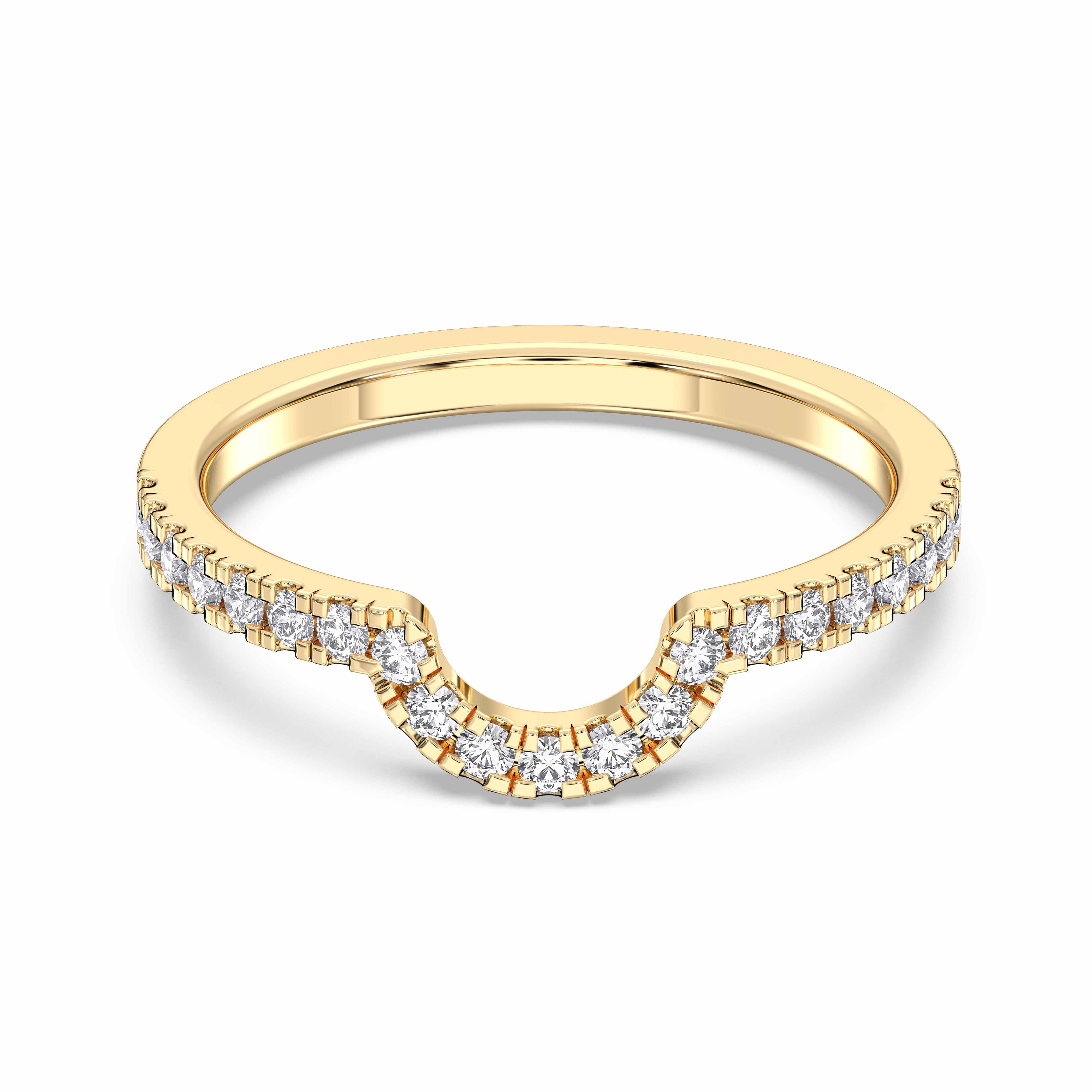 0.34 Carat Lab Grown Round Diamond Designer Ring