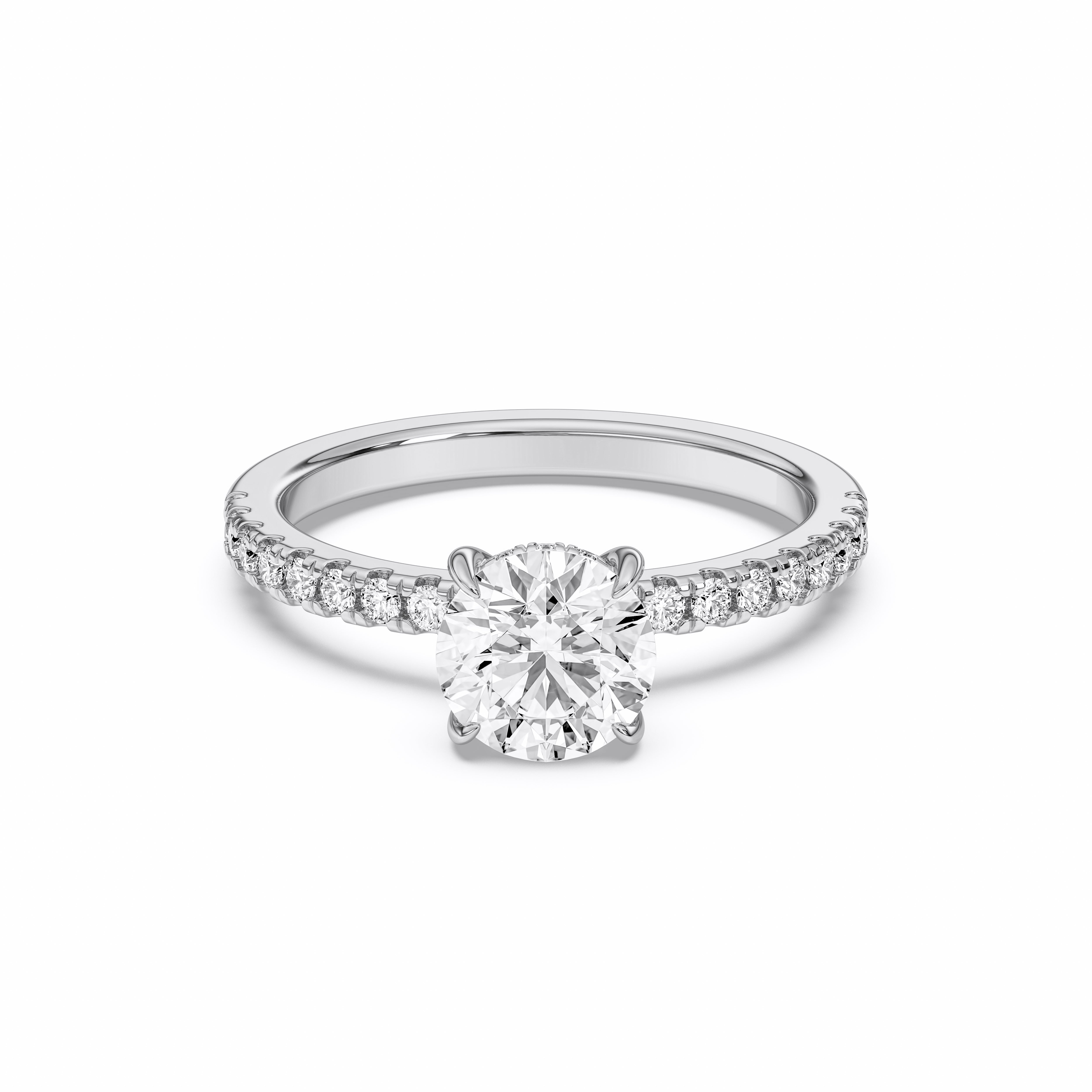 2.30 Carat Round Cut Lab Grown Diamond Solitaire Engagement Ring in Solid Gold