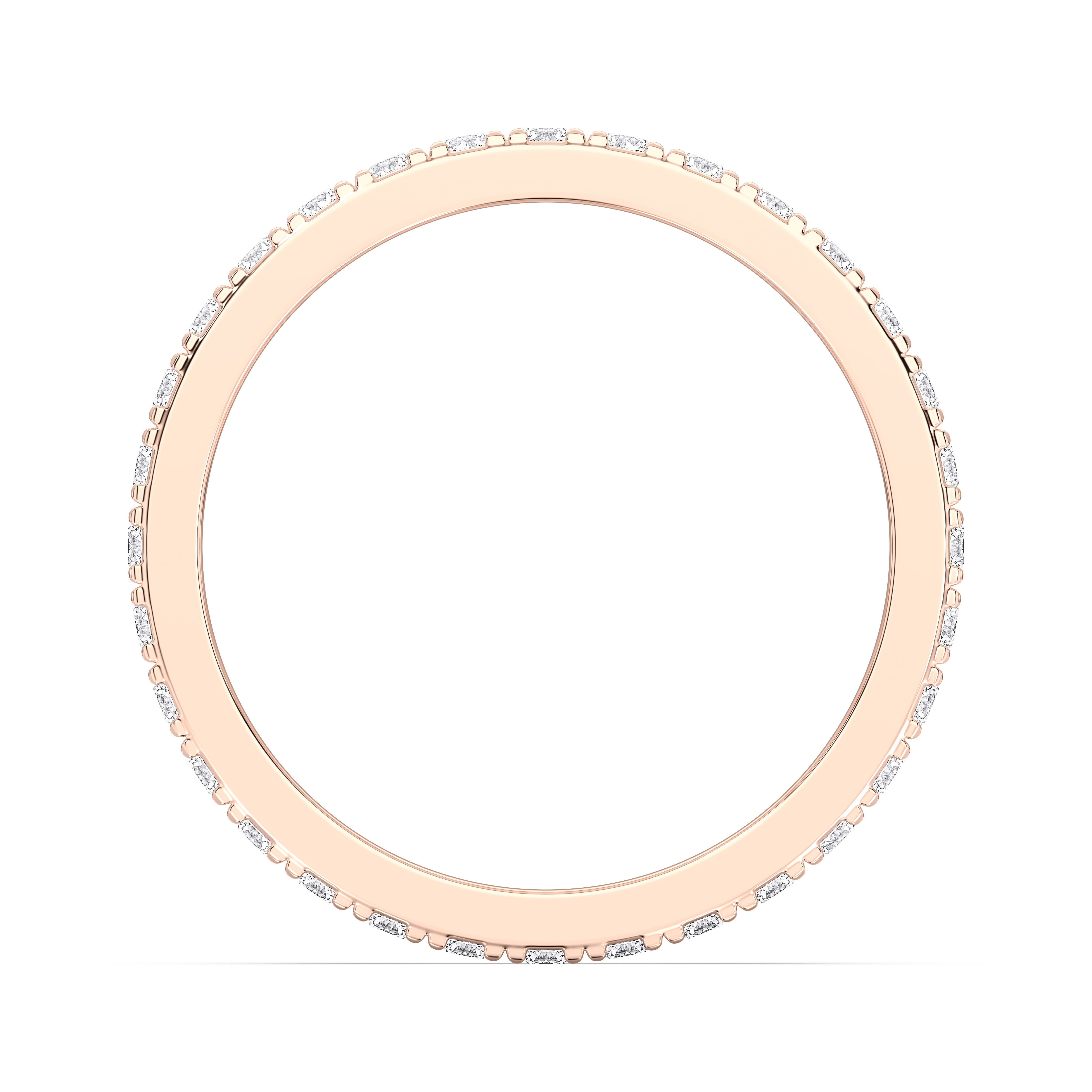 1.00 Carat Oval Cut Lab Grown Diamond Eternity Wedding Band in Solid Gold
