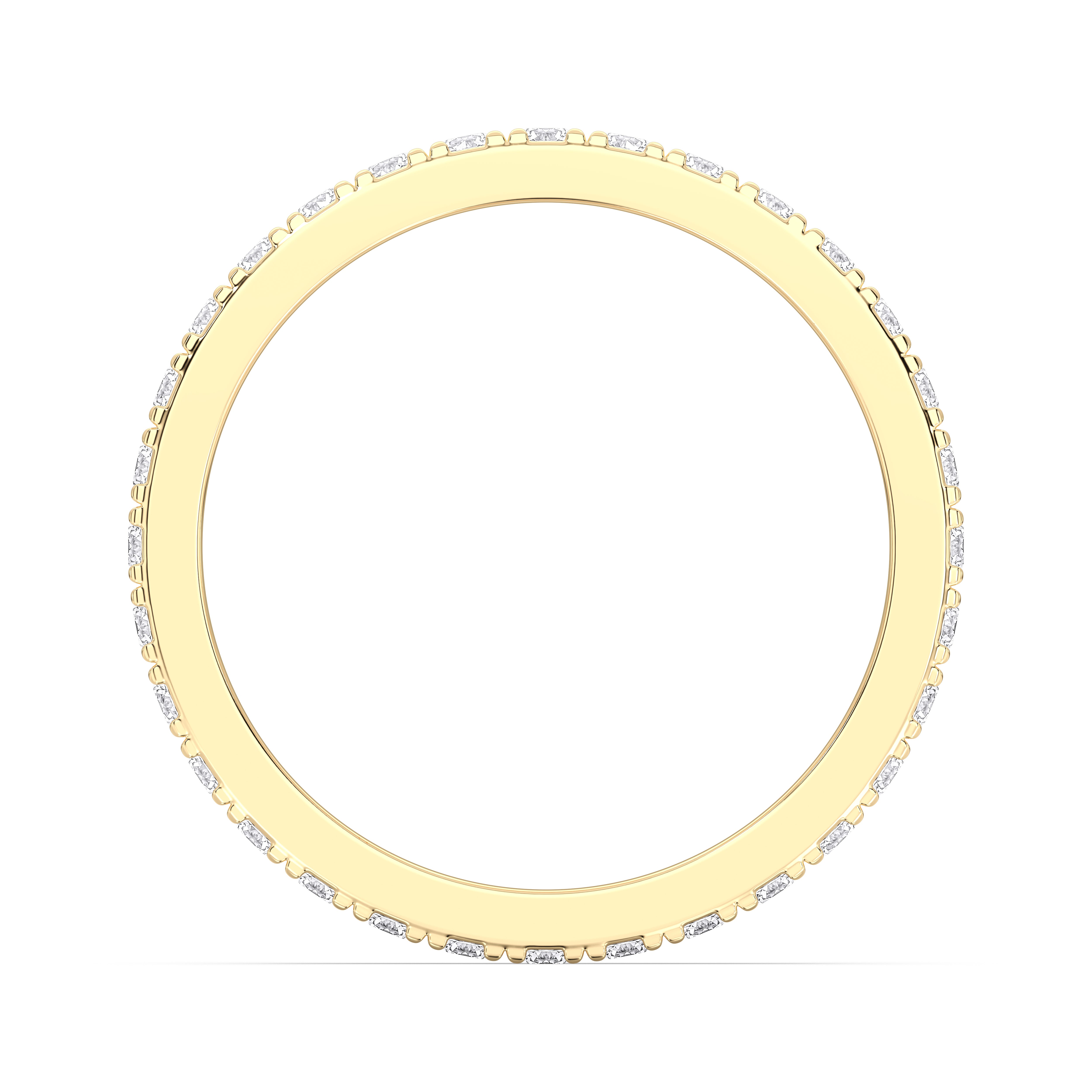 1.00 Carat Oval Cut Lab Grown Diamond Eternity Wedding Band in Solid Gold