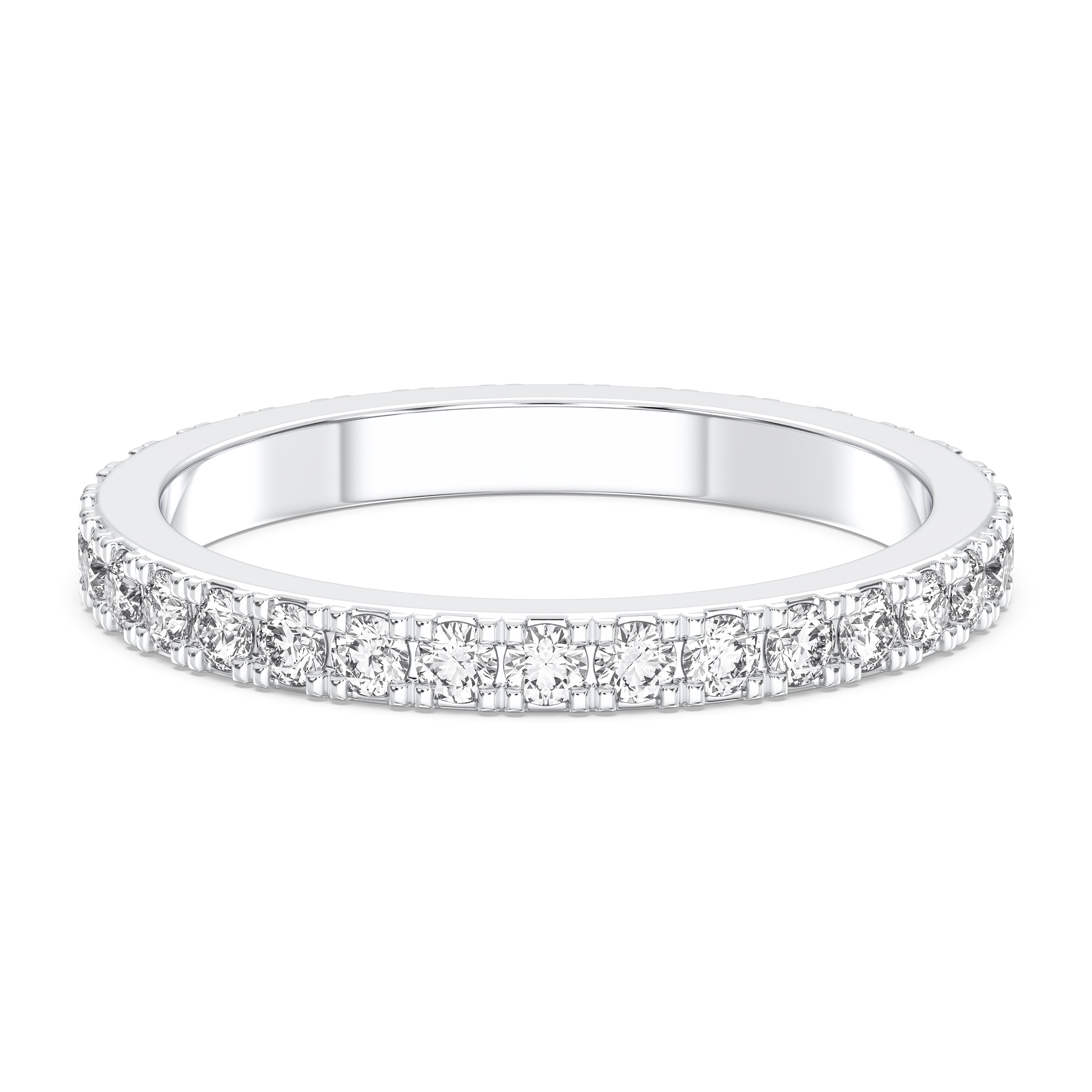 1.00 Carat Oval Cut Lab Grown Diamond Eternity Wedding Band in Solid Gold