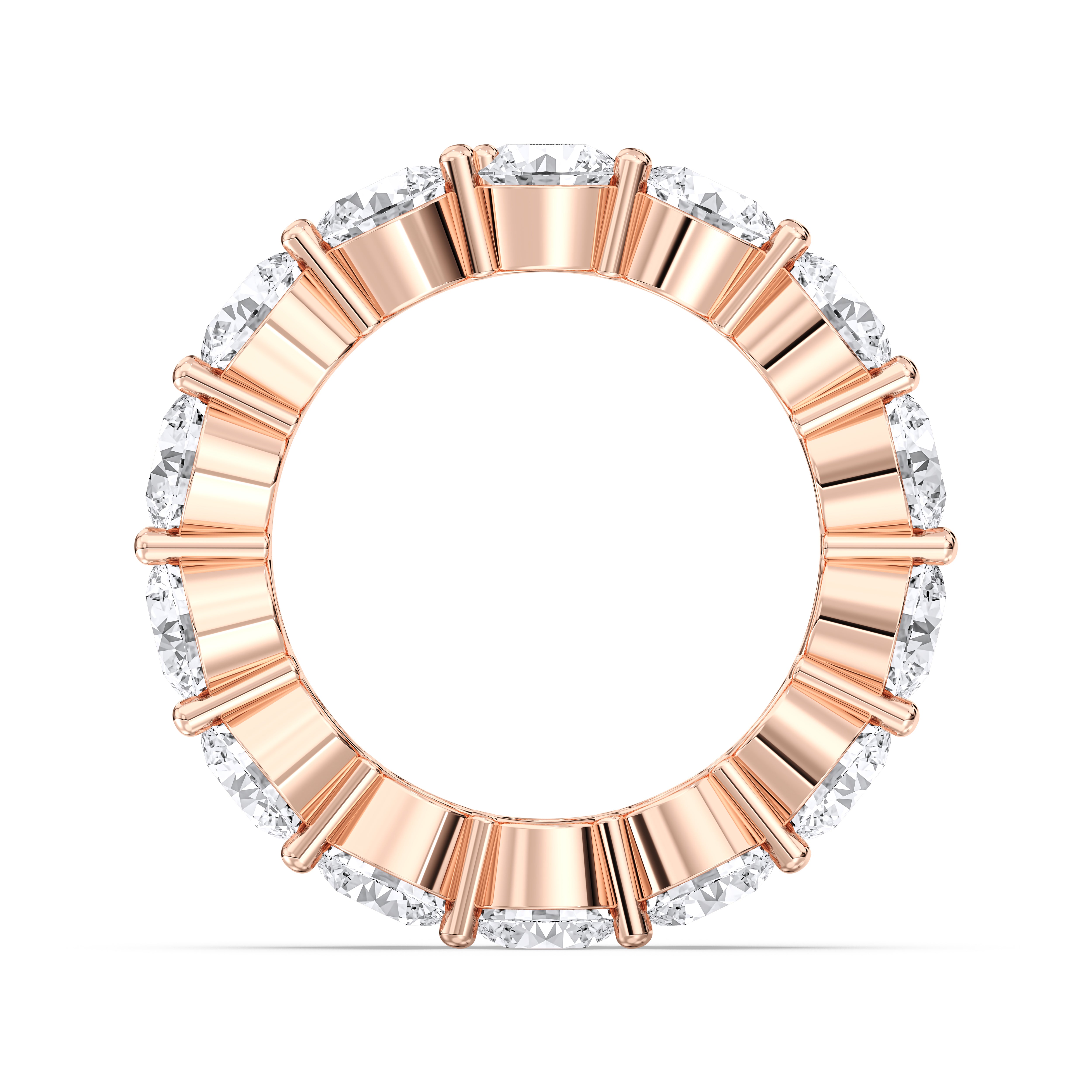 7.00 Carat Round Cut Lab Grown Diamond Eternity Wedding Ring in Solid Gold