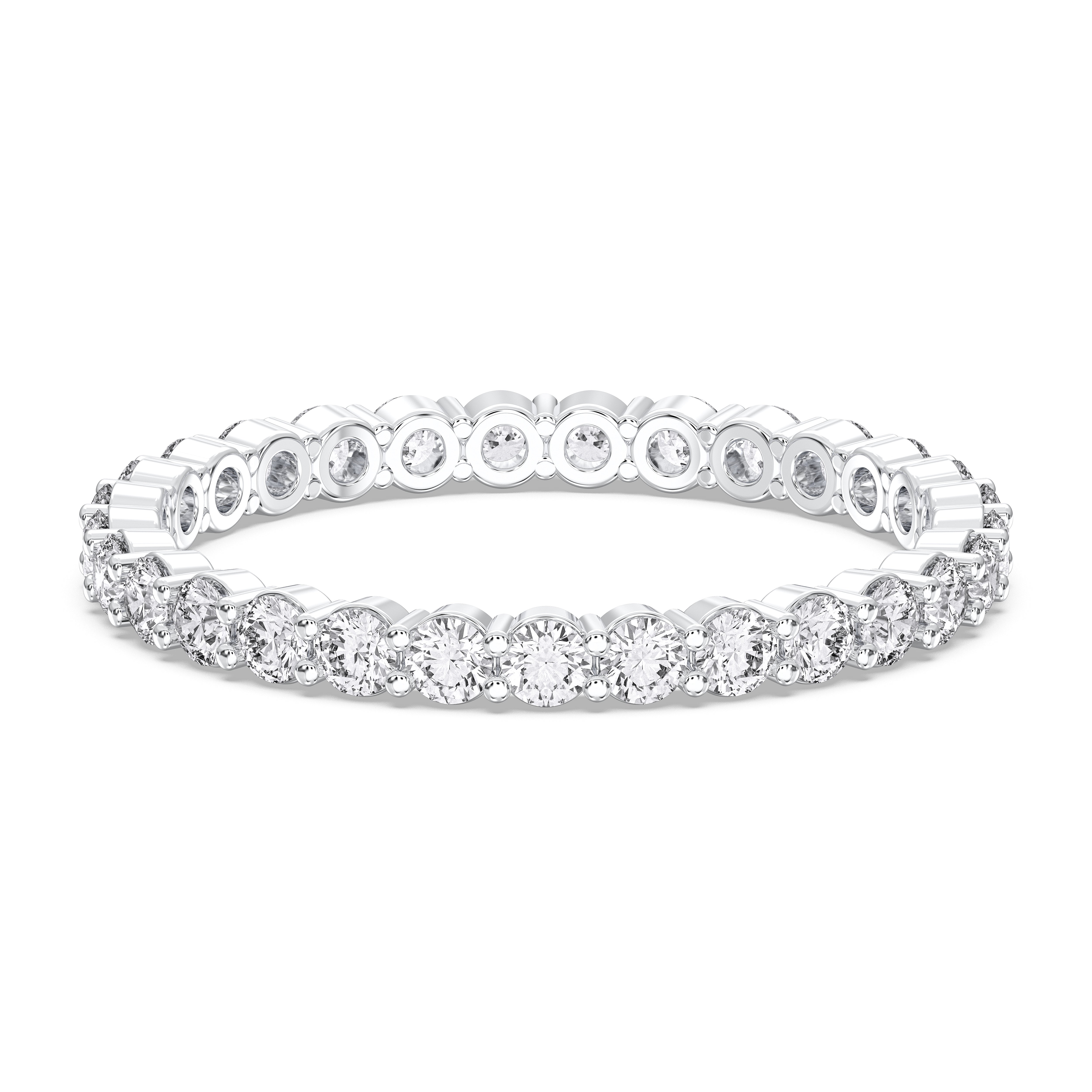 1.00 Carat Round Cut Lab Grown Diamond Eternity Wedding Ring in Solid Gold