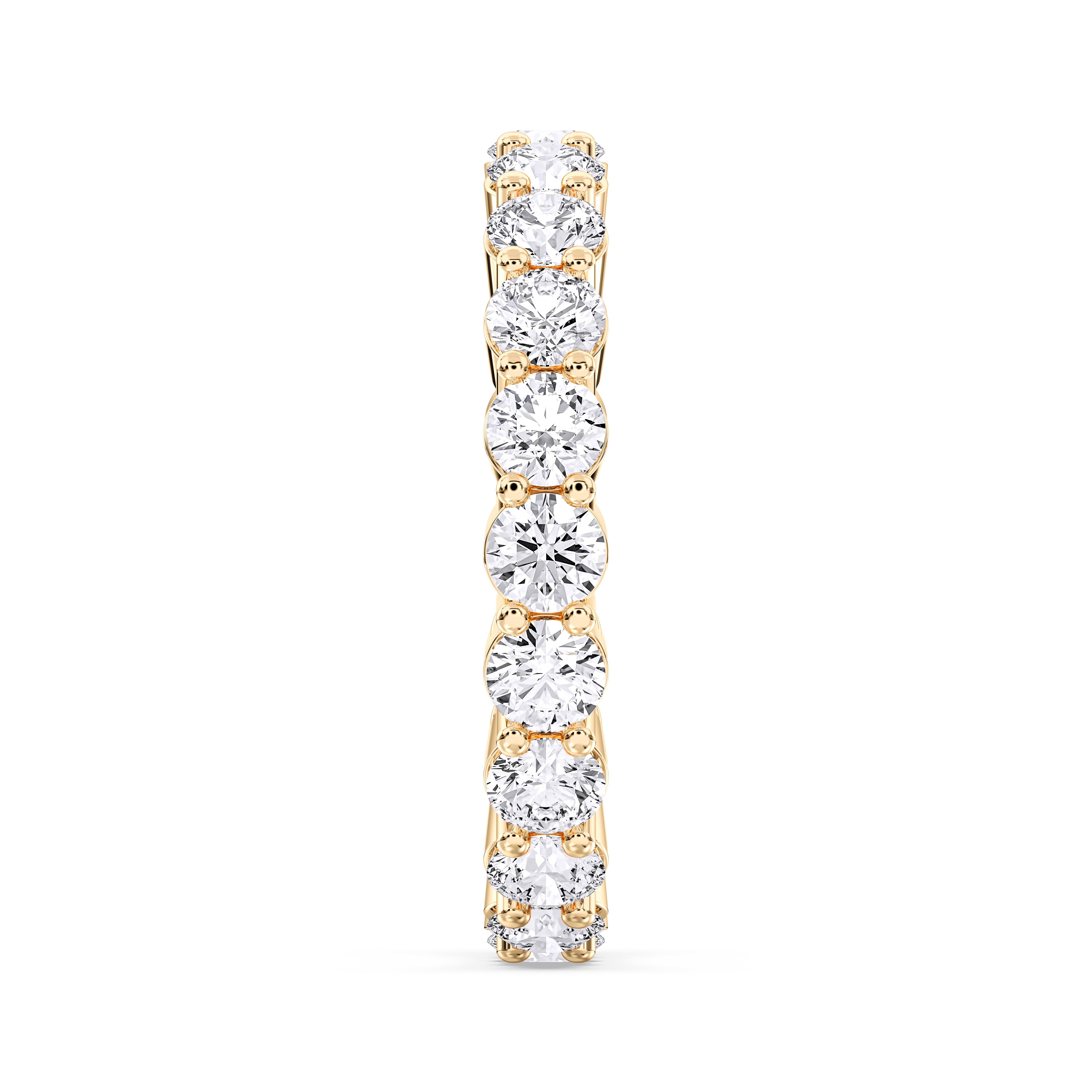 3.00 Carat Round Cut Lab Grown Diamond Eternity Wedding Ring in Solid Gold