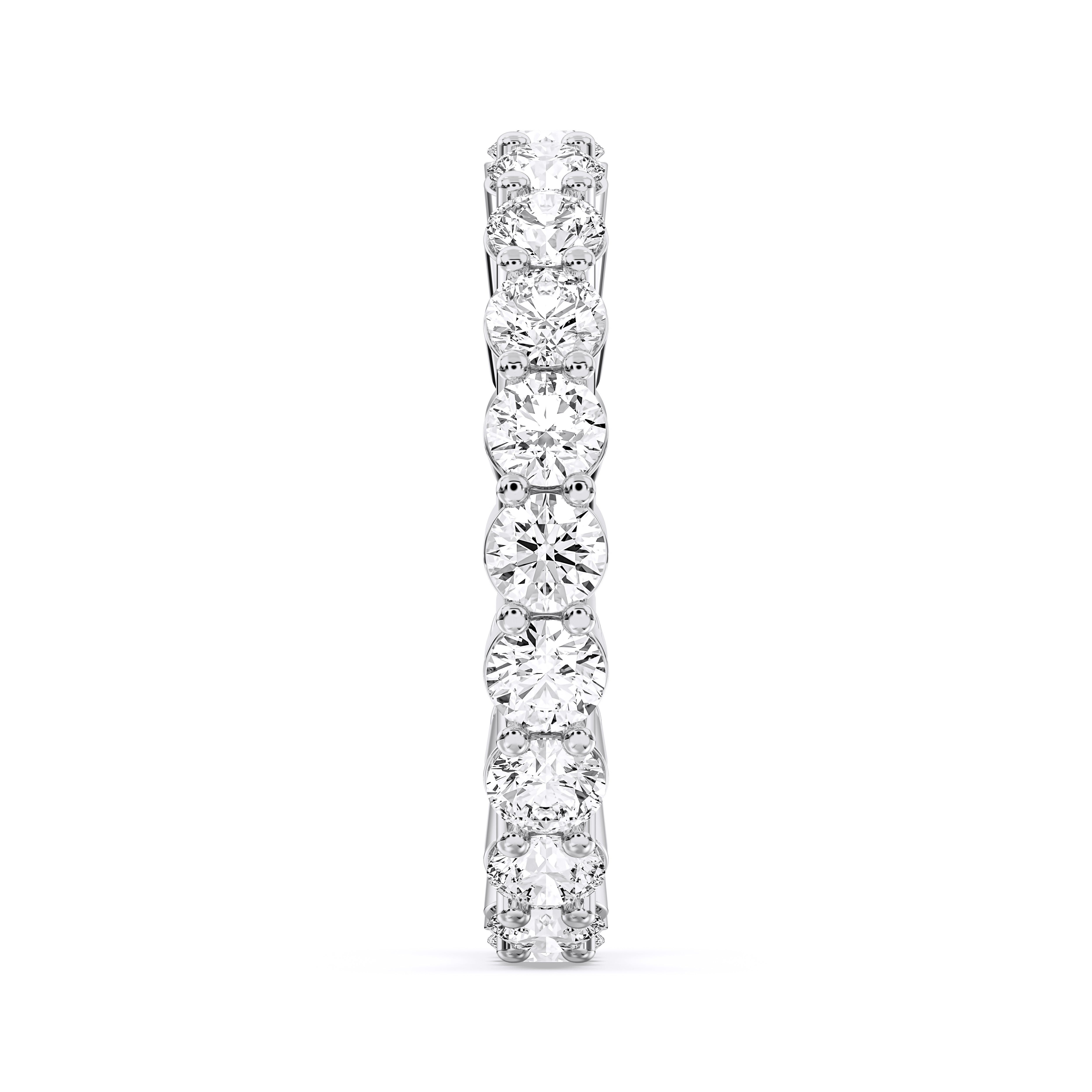 3.00 Carat Round Cut Lab Grown Diamond Eternity Wedding Ring in Solid Gold