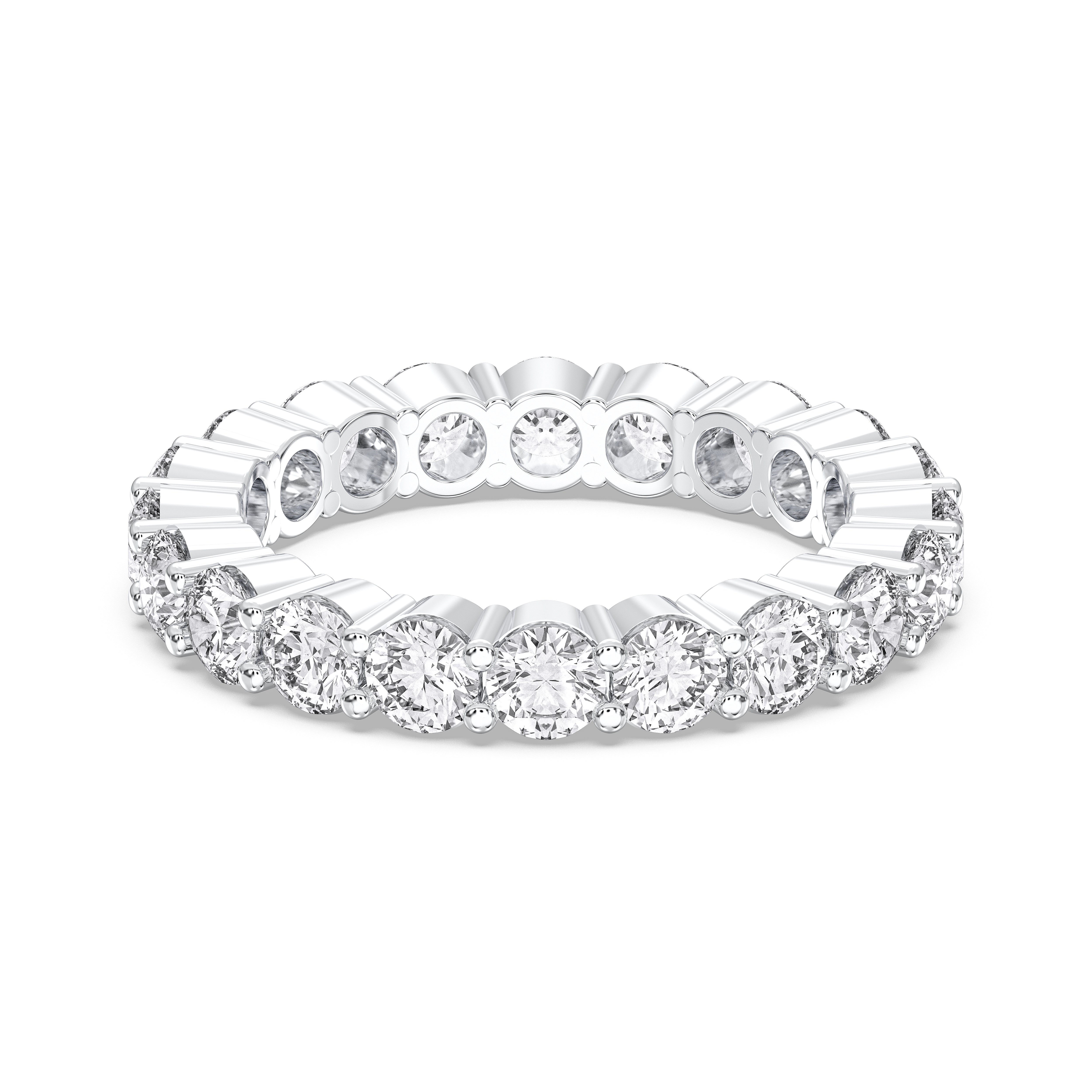 3.00 Carat Round Cut Lab Grown Diamond Eternity Wedding Ring in Solid Gold