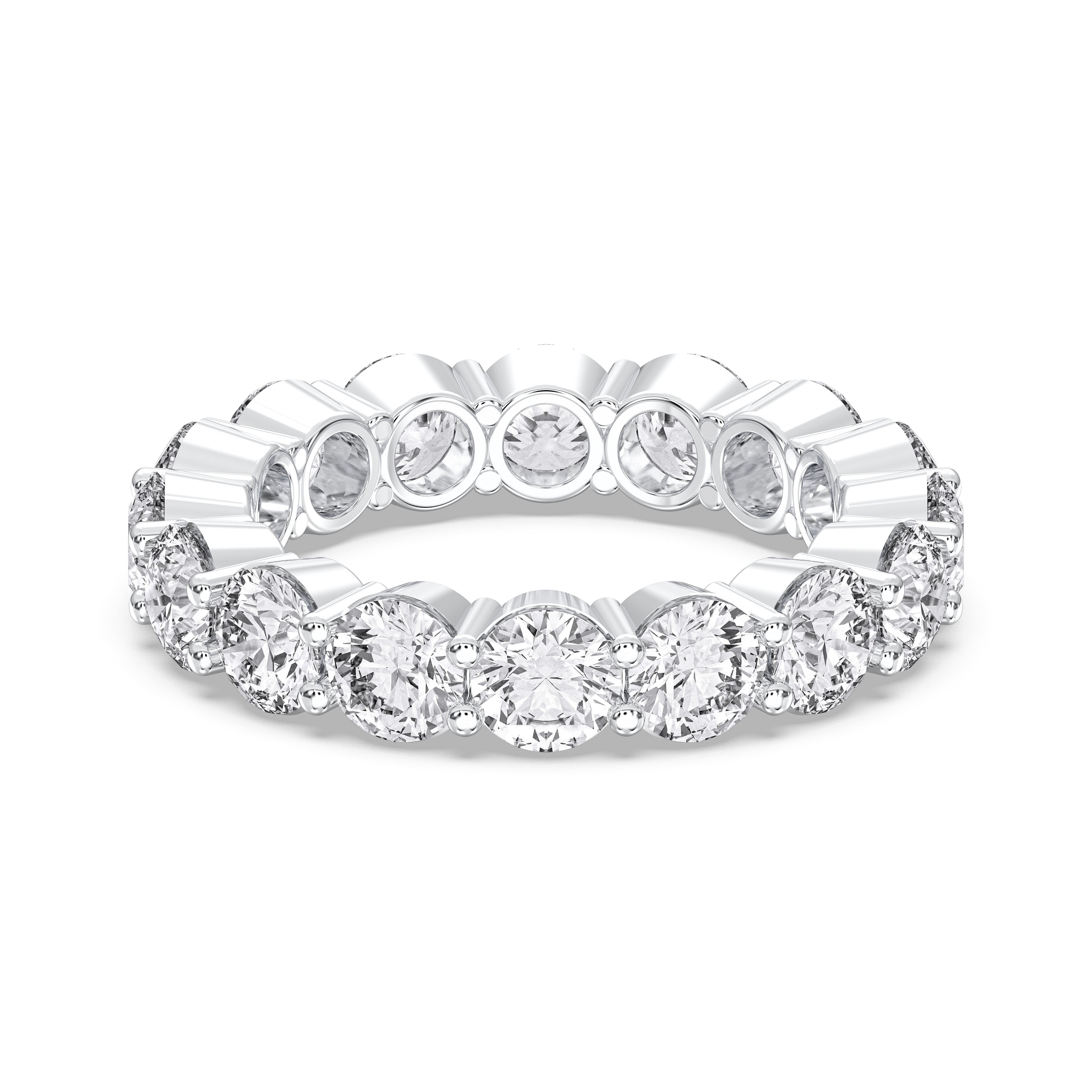 Round Cut 5.12 Carat Lab grown Diamond Eternity Wedding Ring In Solid Gold for Her