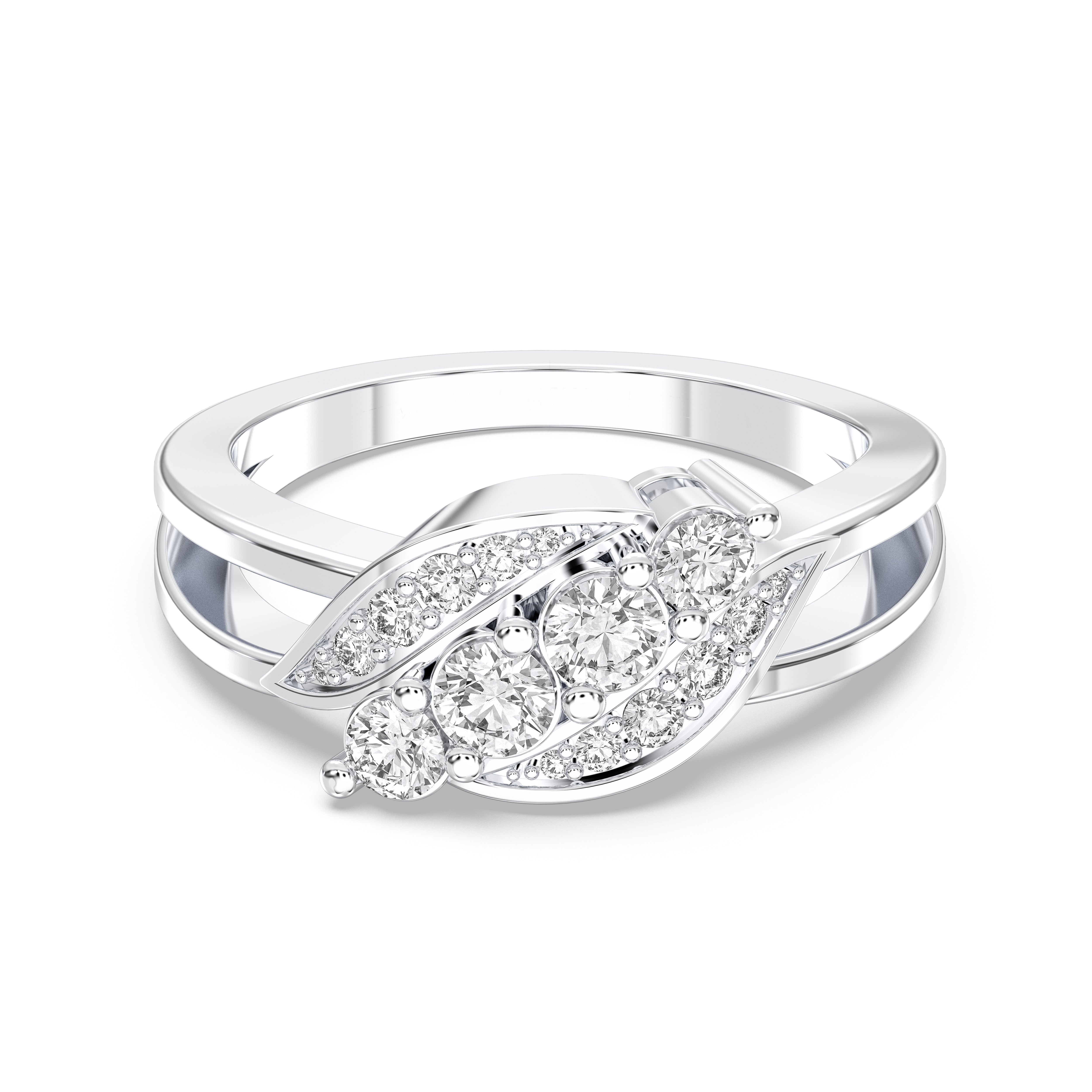 0.73 Carat Round Cut Lab Grown Diamond luxurious style Wedding Band in Solid Gold