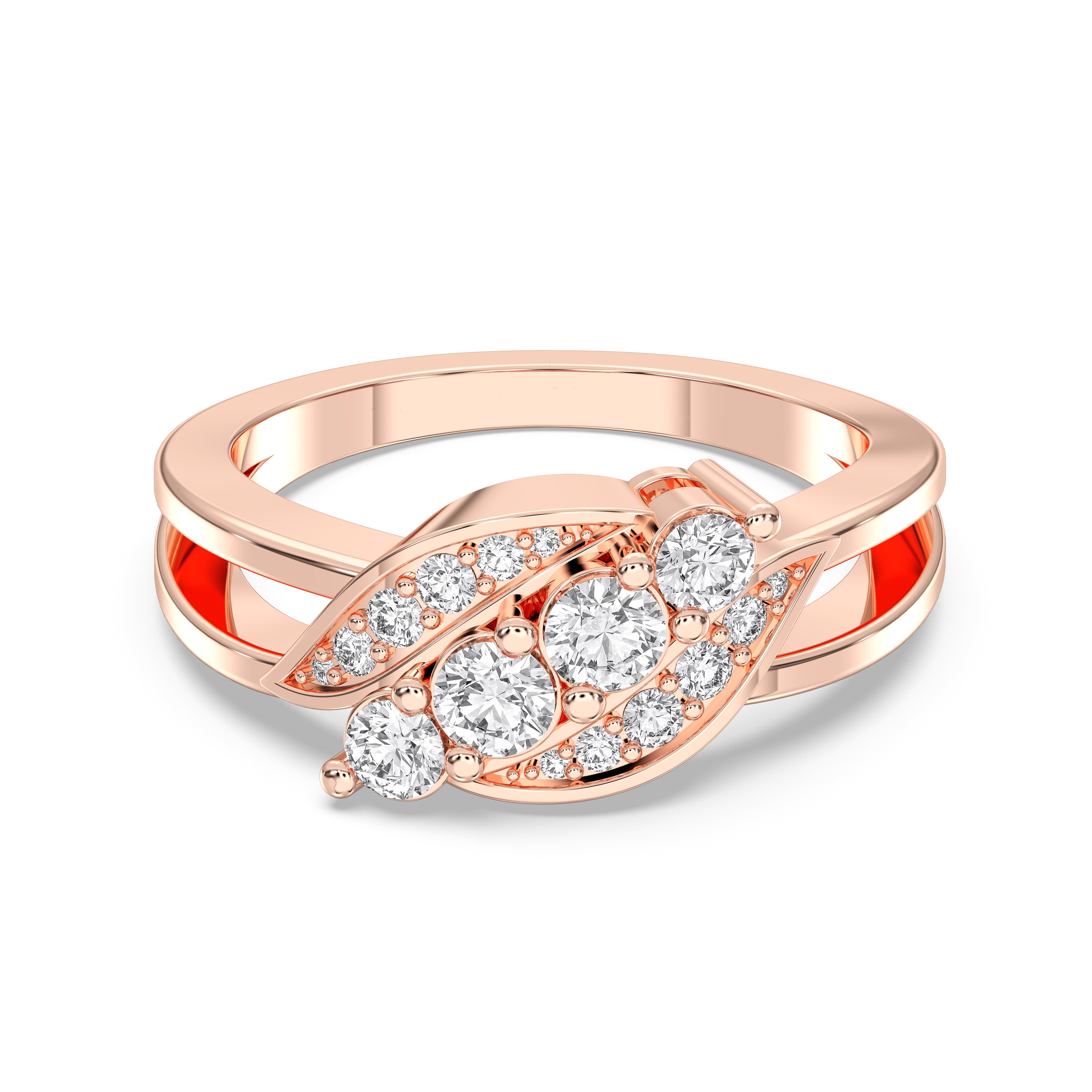 0.73 Carat Round Cut Lab Grown Diamond luxurious style Wedding Band in Solid Gold