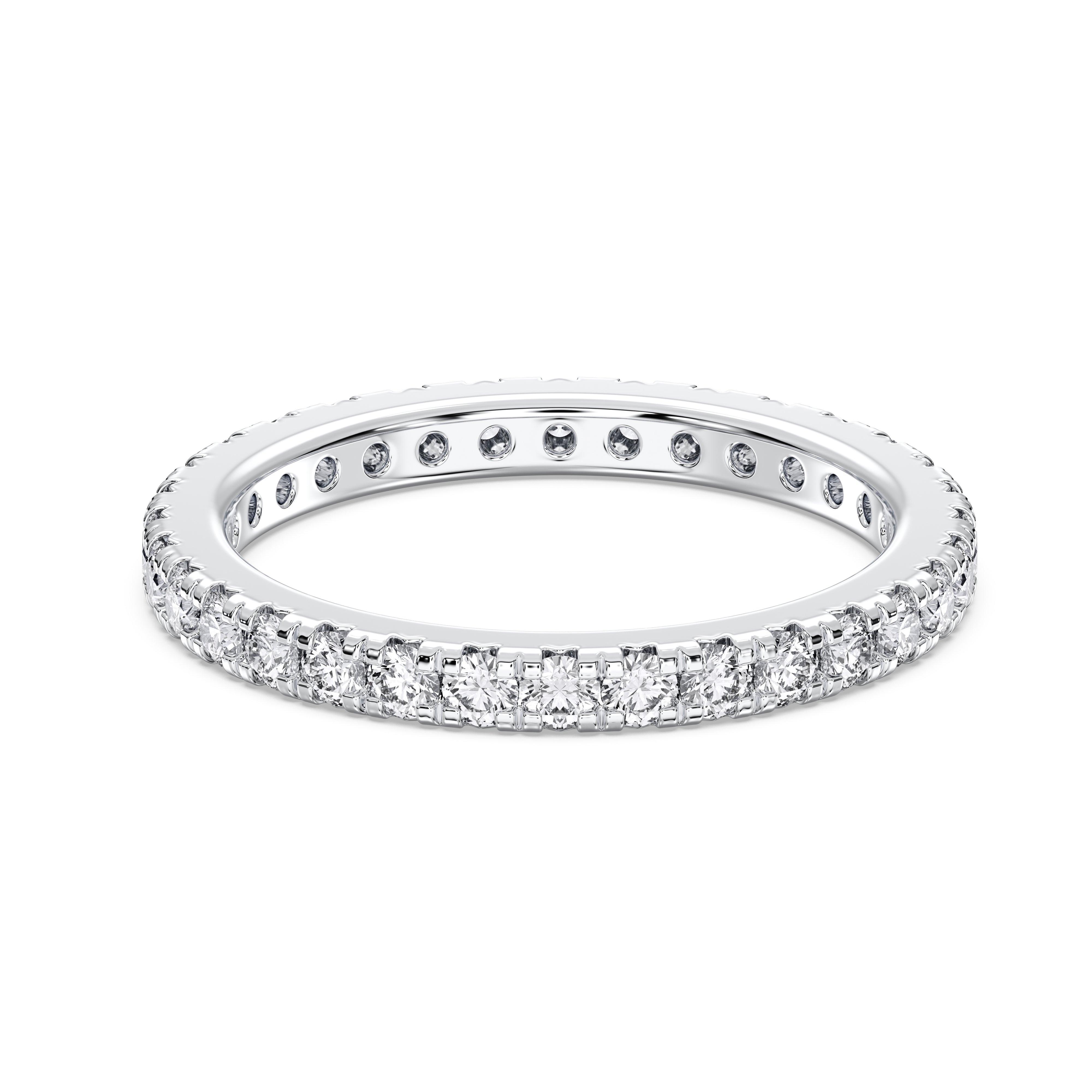 0.70 Carat & Round Shape Lab Grown Diamond Eternity Wedding Ring in Solid Gold