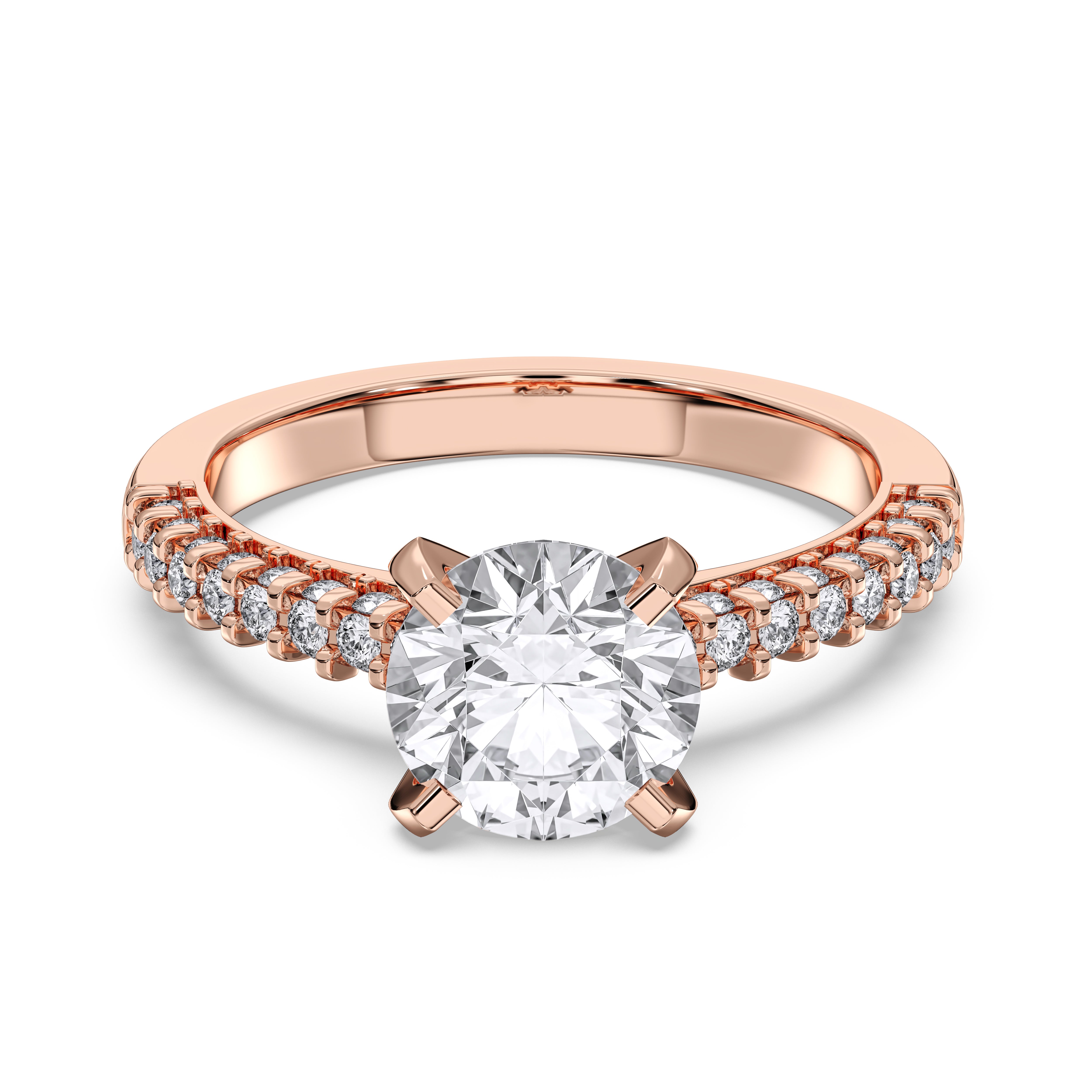 2.65 Carat Round Cut Lab Grown Diamond Solitaire Engagement Ring Made in Solid Gold