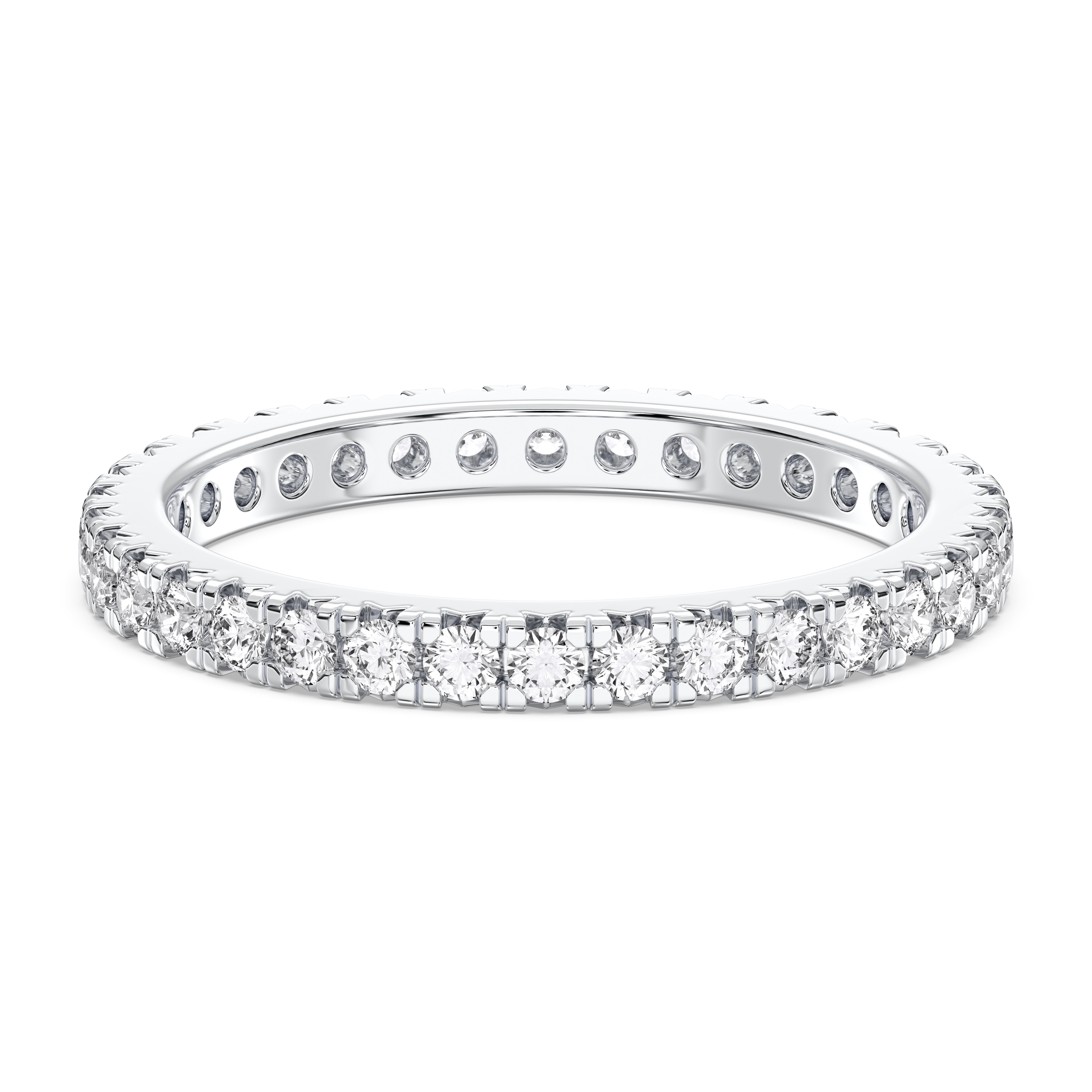 1.30 Carat Round Cut Lab Grown Diamond Eternity Wedding Ring in Solid Gold
