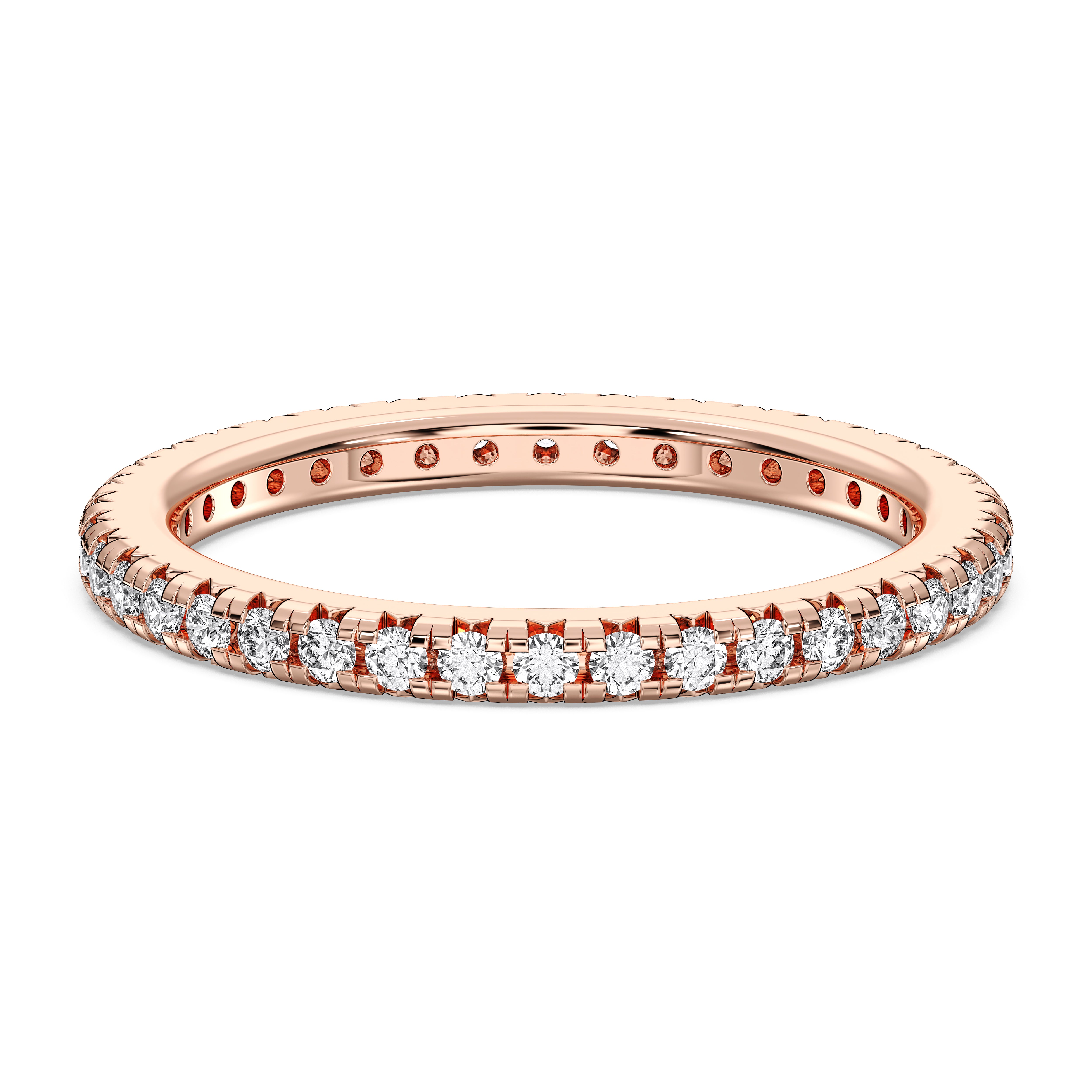 Round Cut 0.50 Carat Lab grown Diamond Eternity Wedding Band in Solid Gold