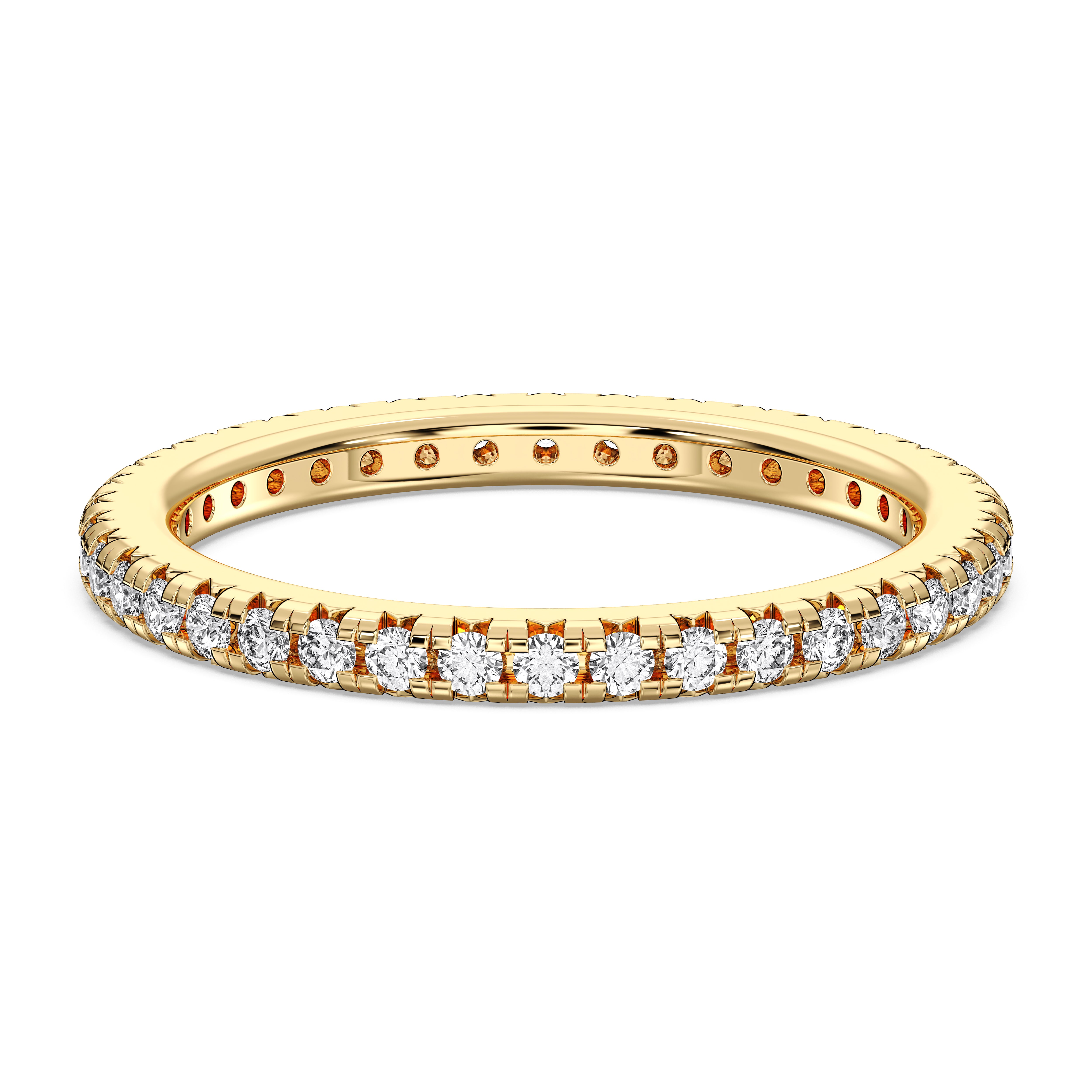 Round Cut 0.50 Carat Lab grown Diamond Eternity Wedding Band in Solid Gold
