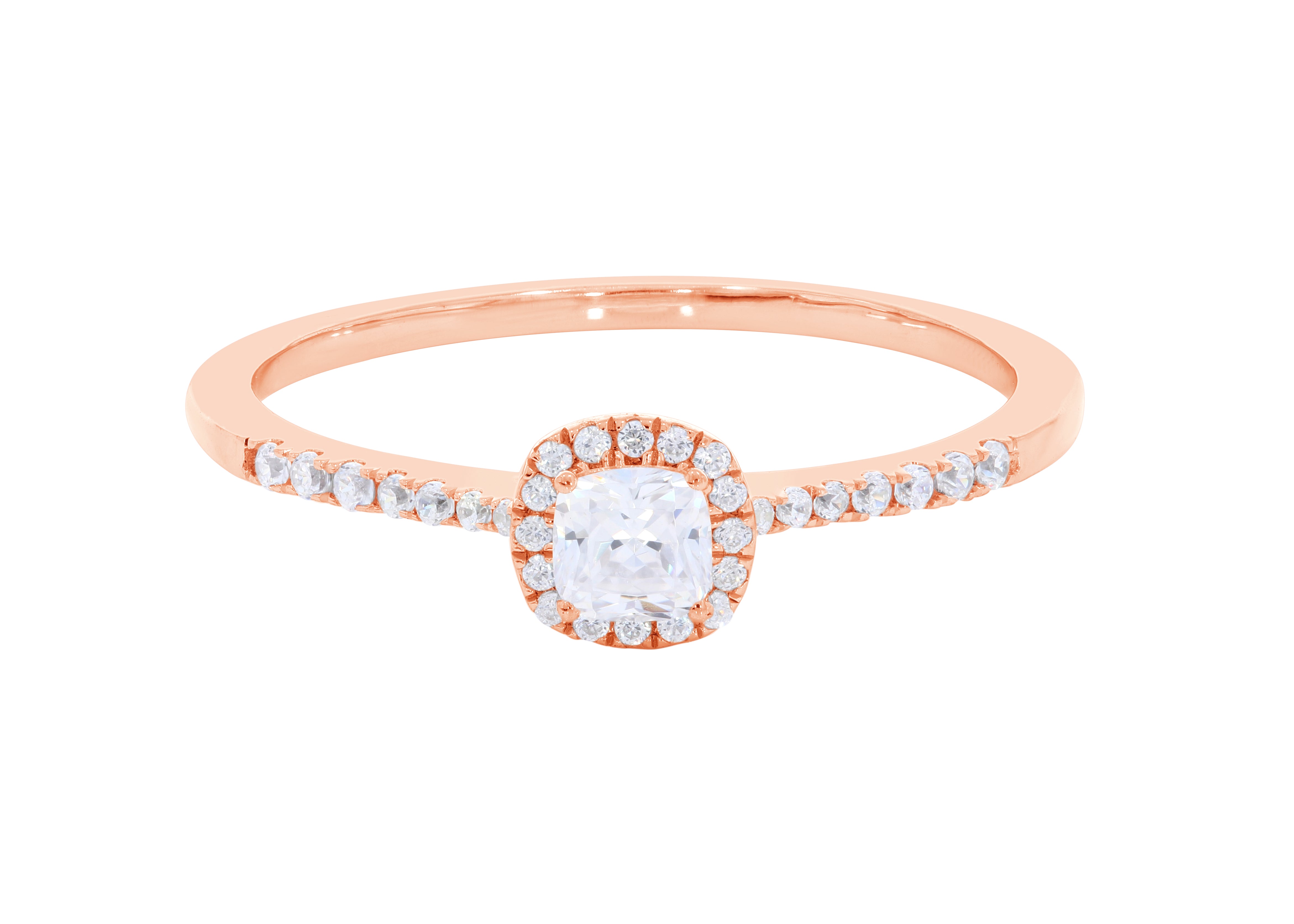 Keeva Jewels Round And Cushion Diamond Halo Engagement Ring - KJR4088