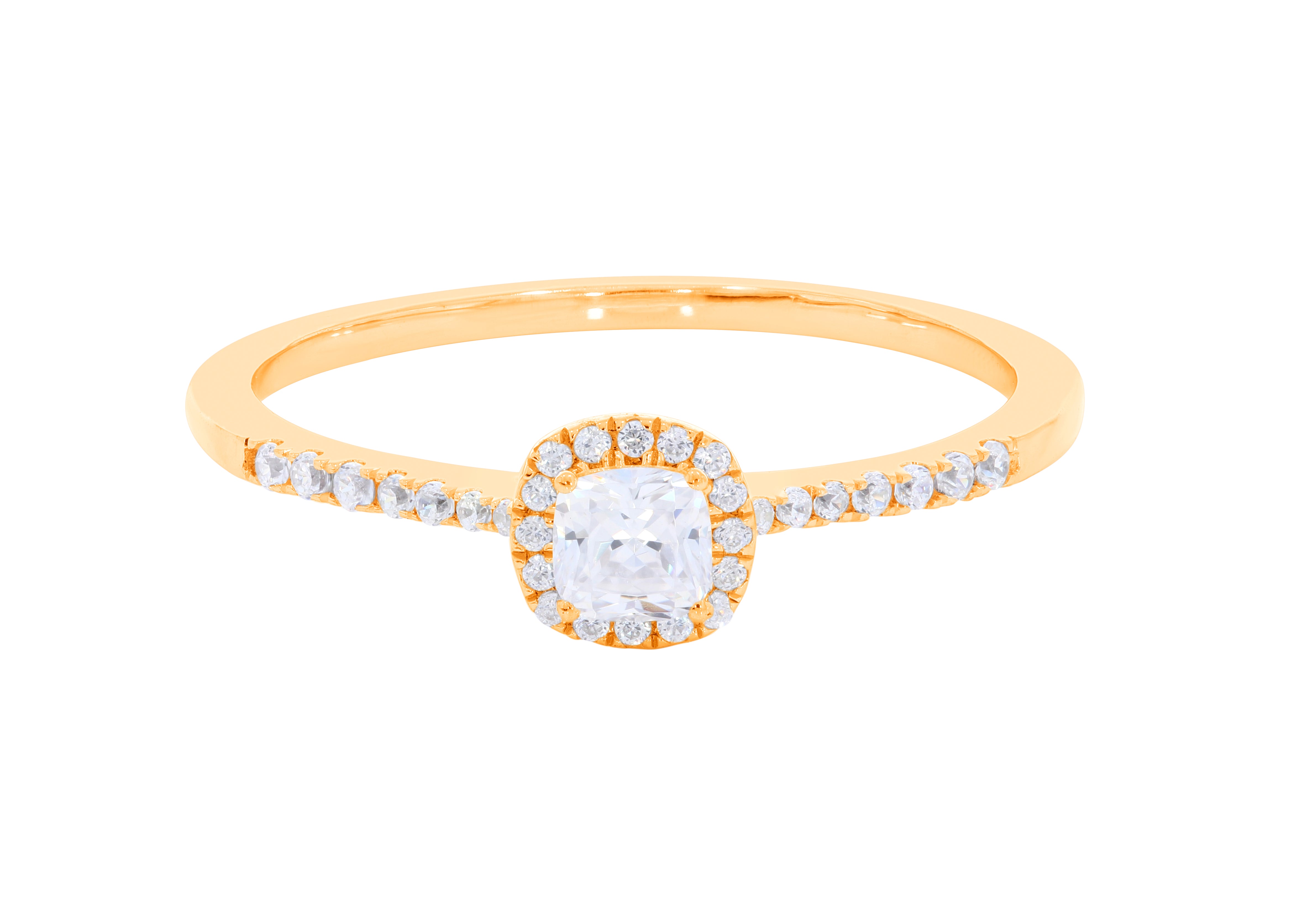 Keeva Jewels Round And Cushion Diamond Halo Engagement Ring - KJR4088