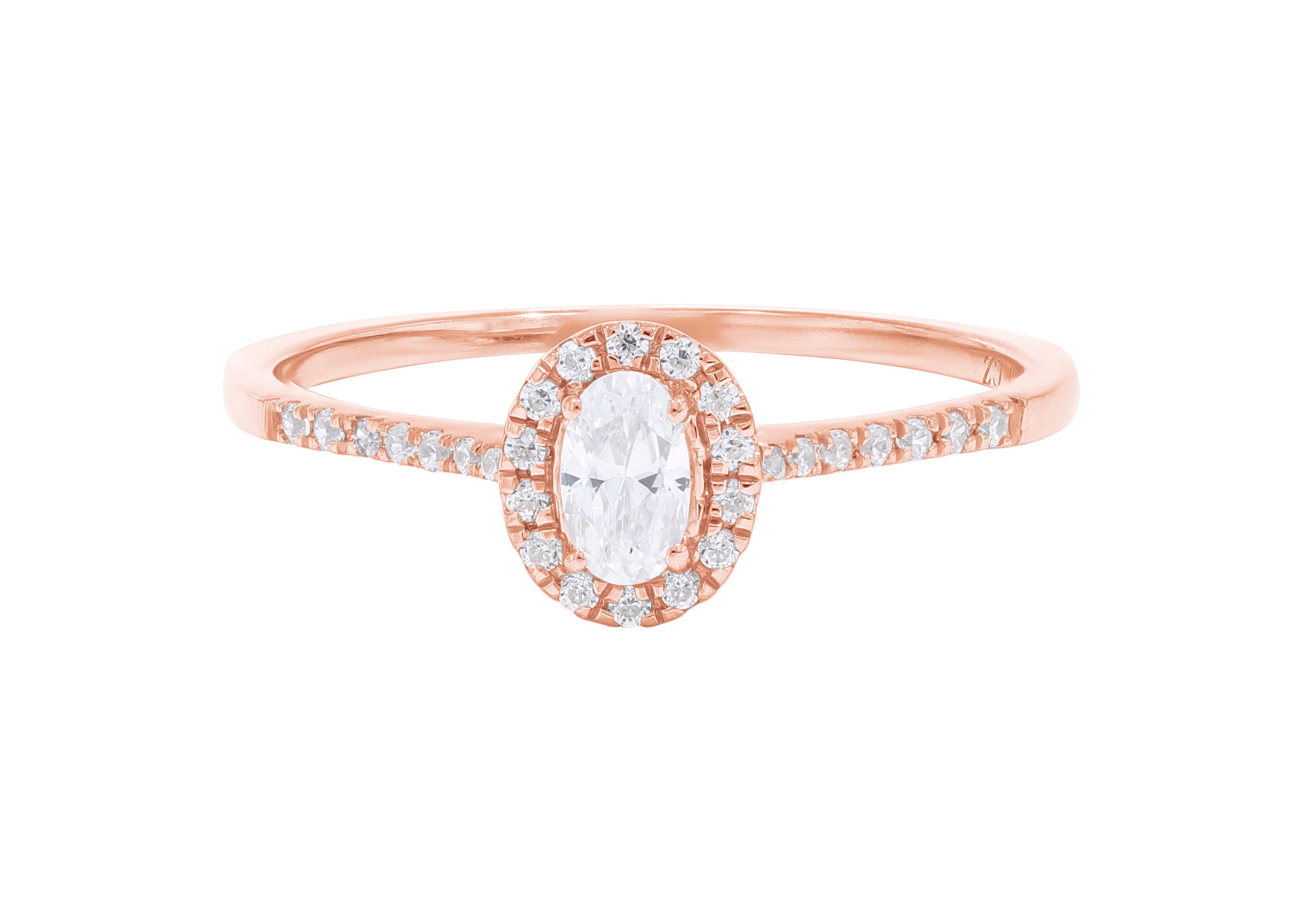 Keeva Jewels Round And Oval Diamond Halo Design Engagement Ring - KJR4091