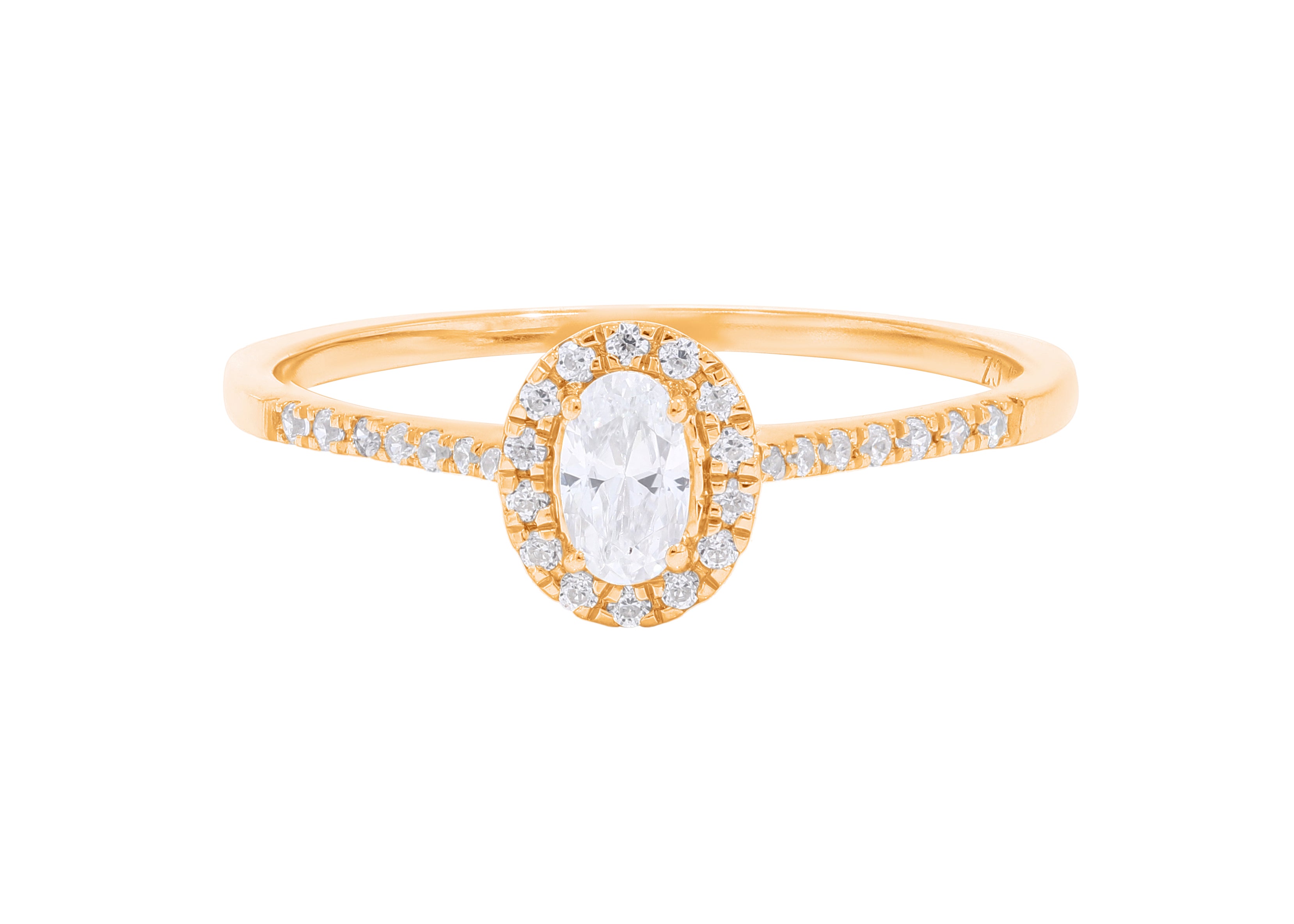 Keeva Jewels Round And Oval Diamond Halo Design Engagement Ring - KJR4091