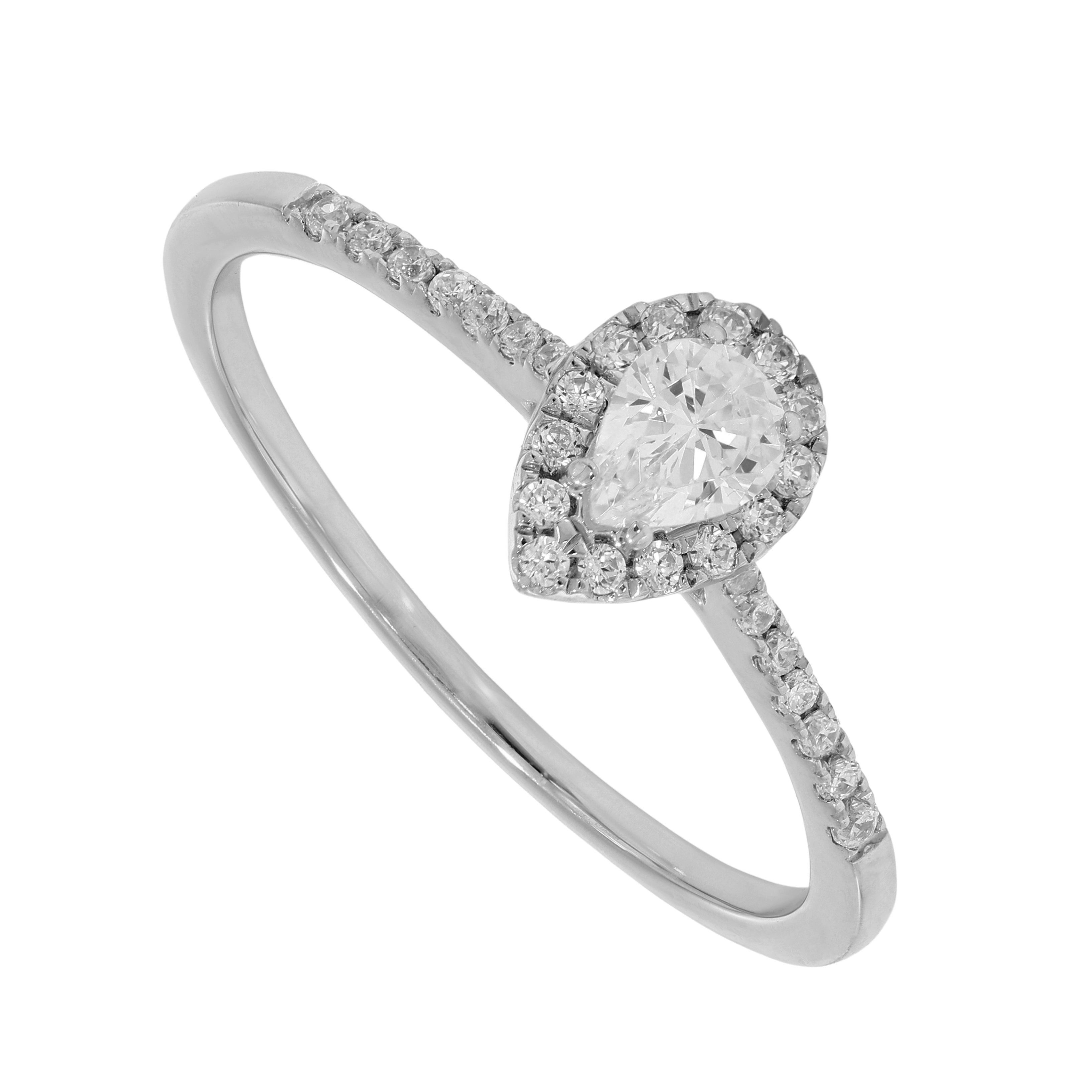 Keeva Jewels Round And Pear Diamond Wedding Band - KJR4092