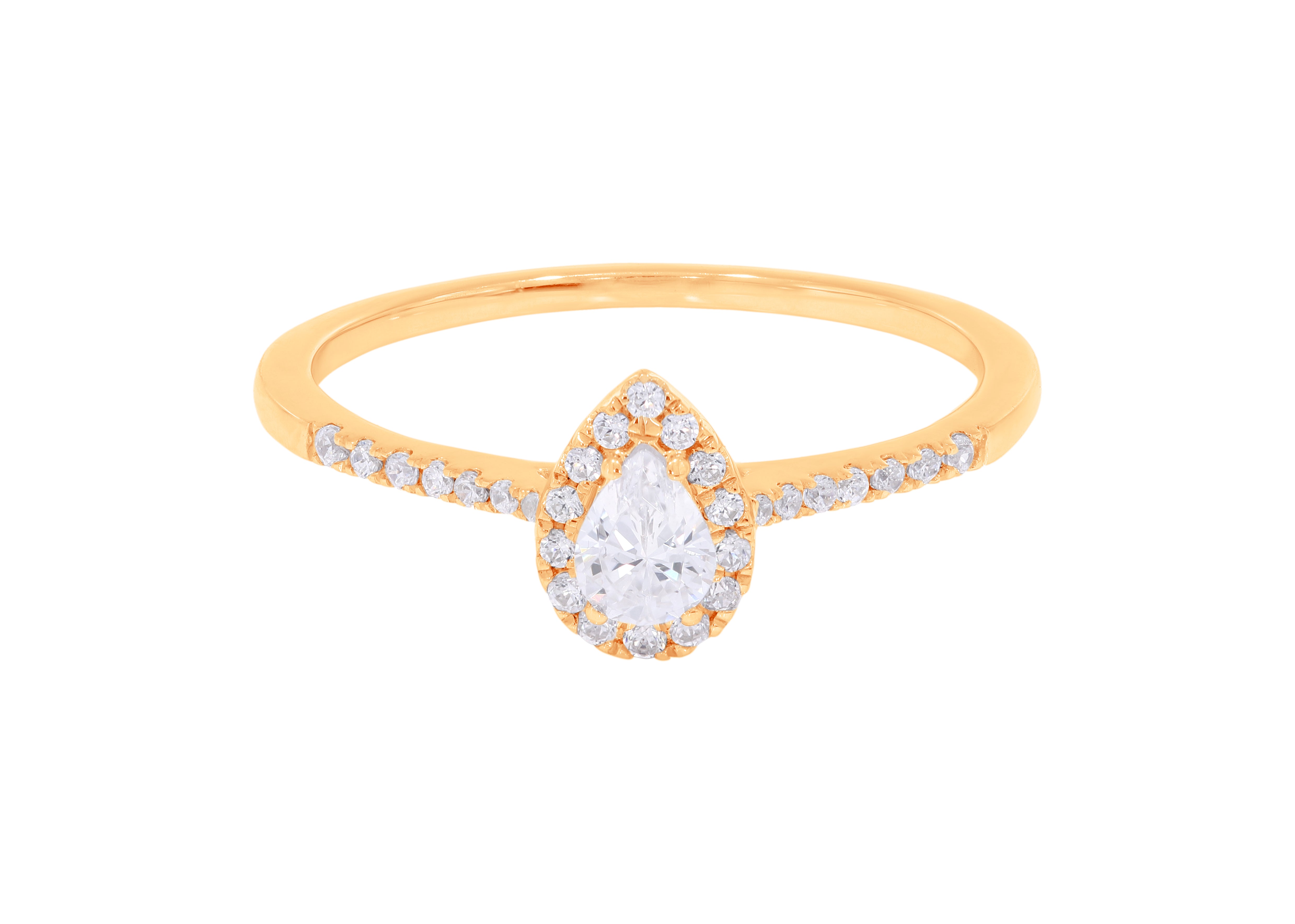 Keeva Jewels Round And Pear Diamond Wedding Band - KJR4092