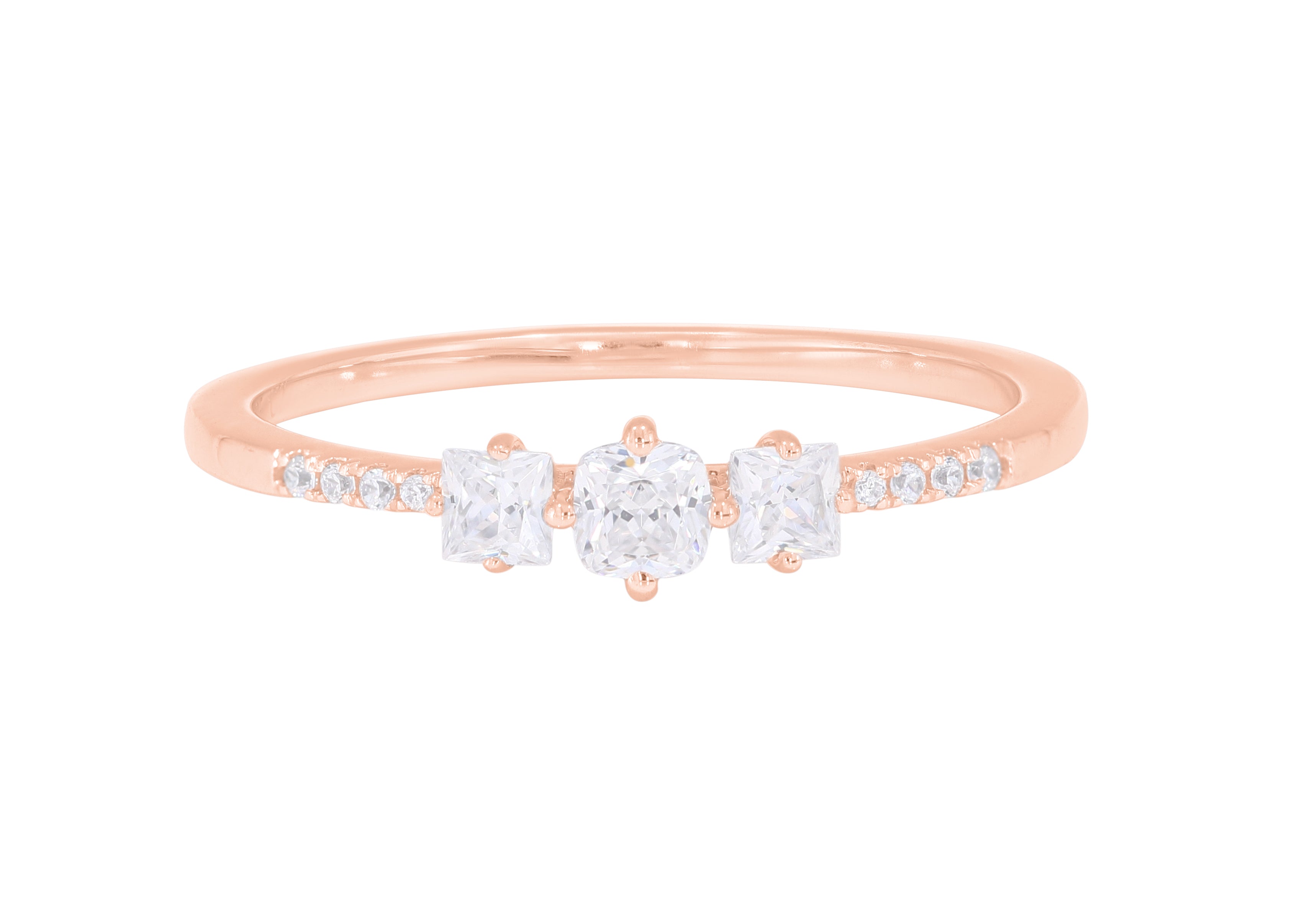 Keeva Jewels Round Princess And Cushion Diamond Wedding Band- KJR4405