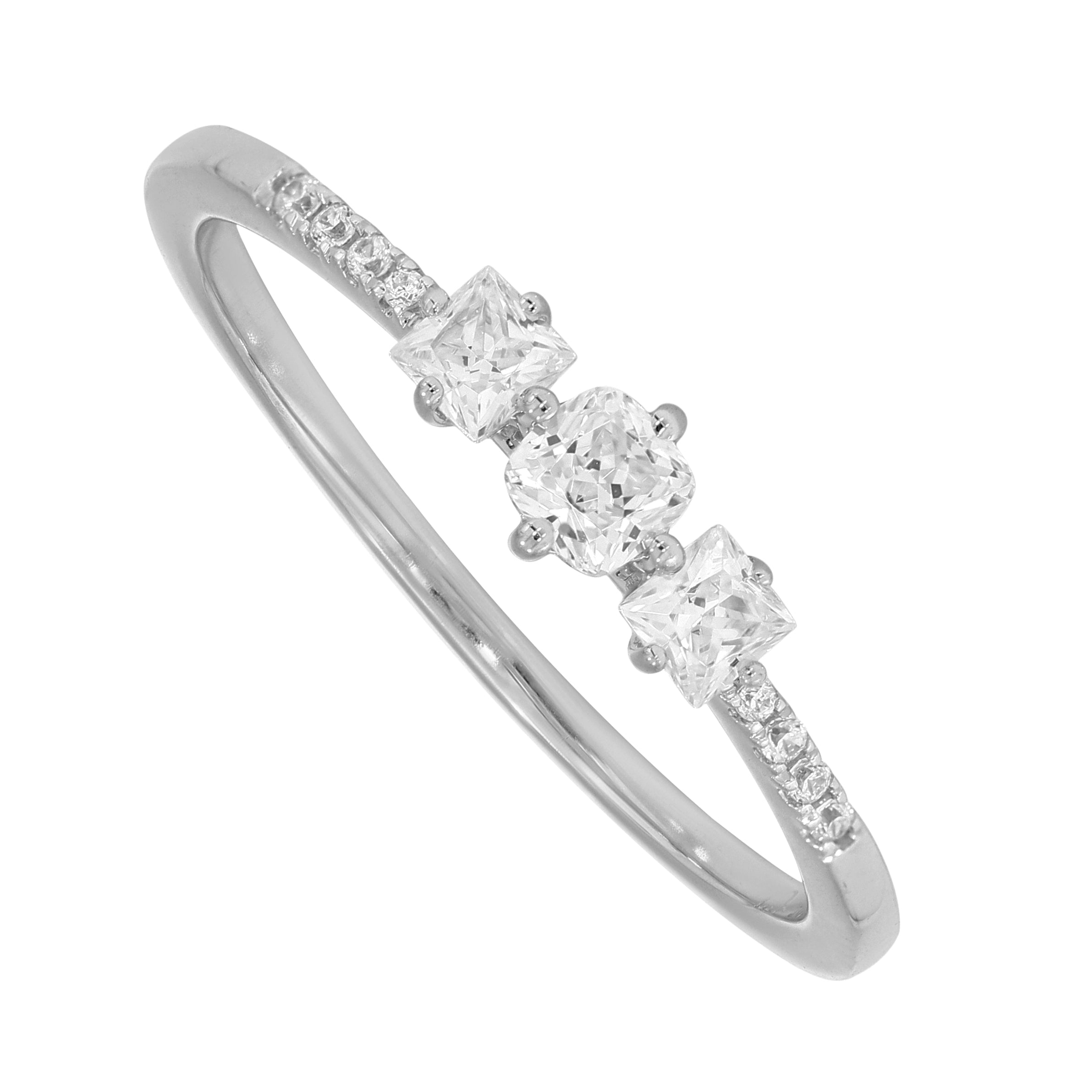 Keeva Jewels Round Princess And Cushion Diamond Wedding Band- KJR4405