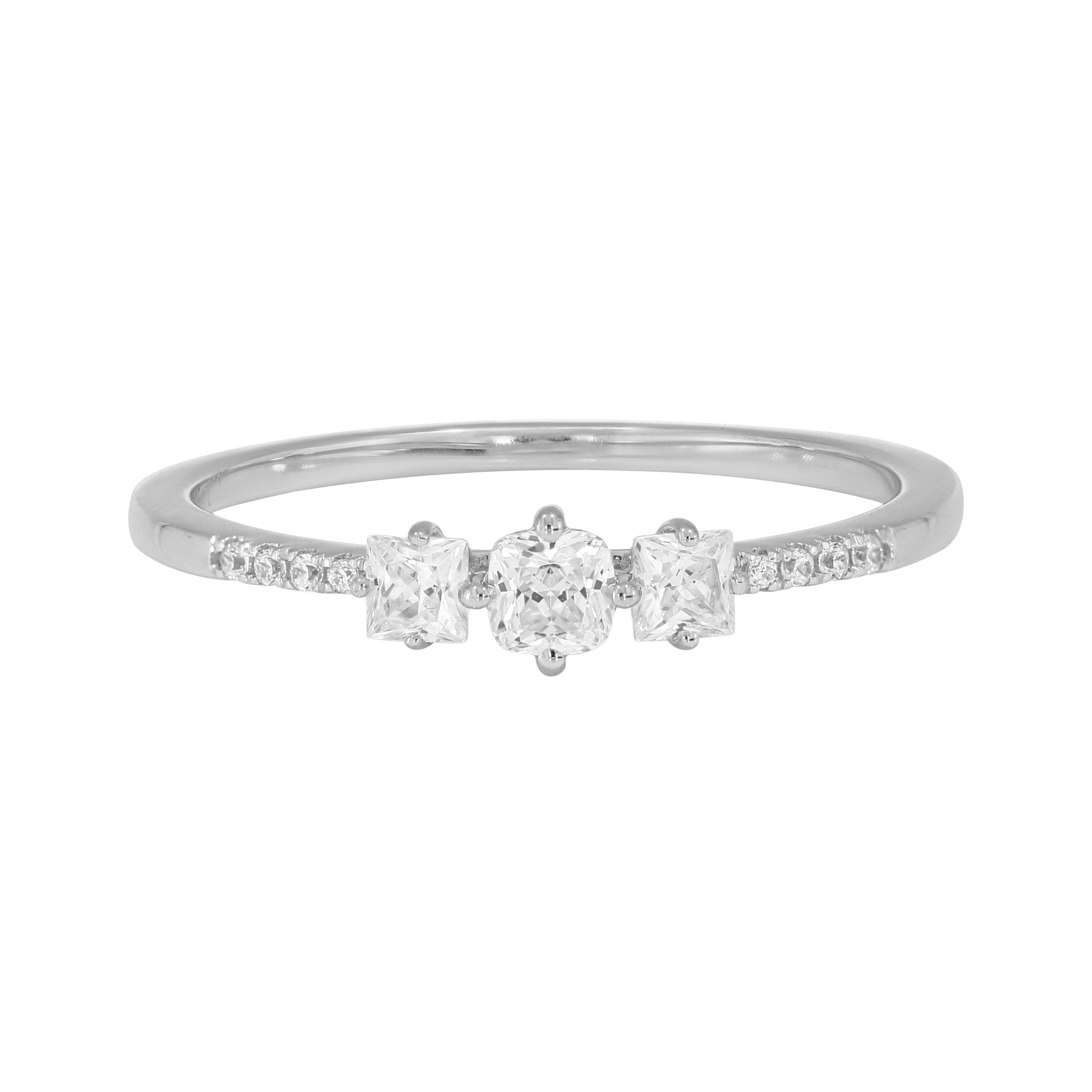 Keeva Jewels Round Princess And Cushion Diamond Wedding Band- KJR4405