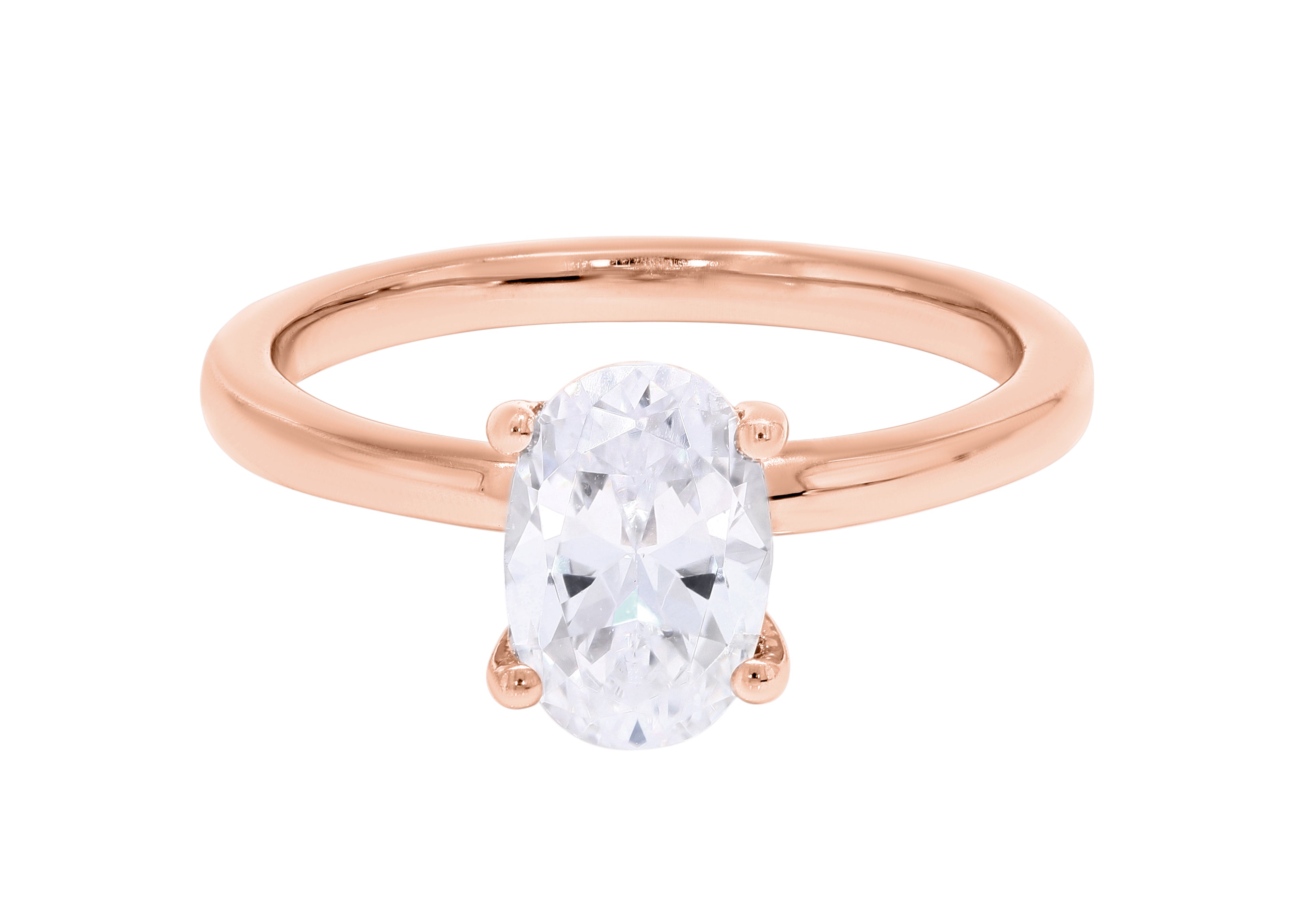 Keeva Jewels Oval Diamond Solitaire Ring - KJR4576