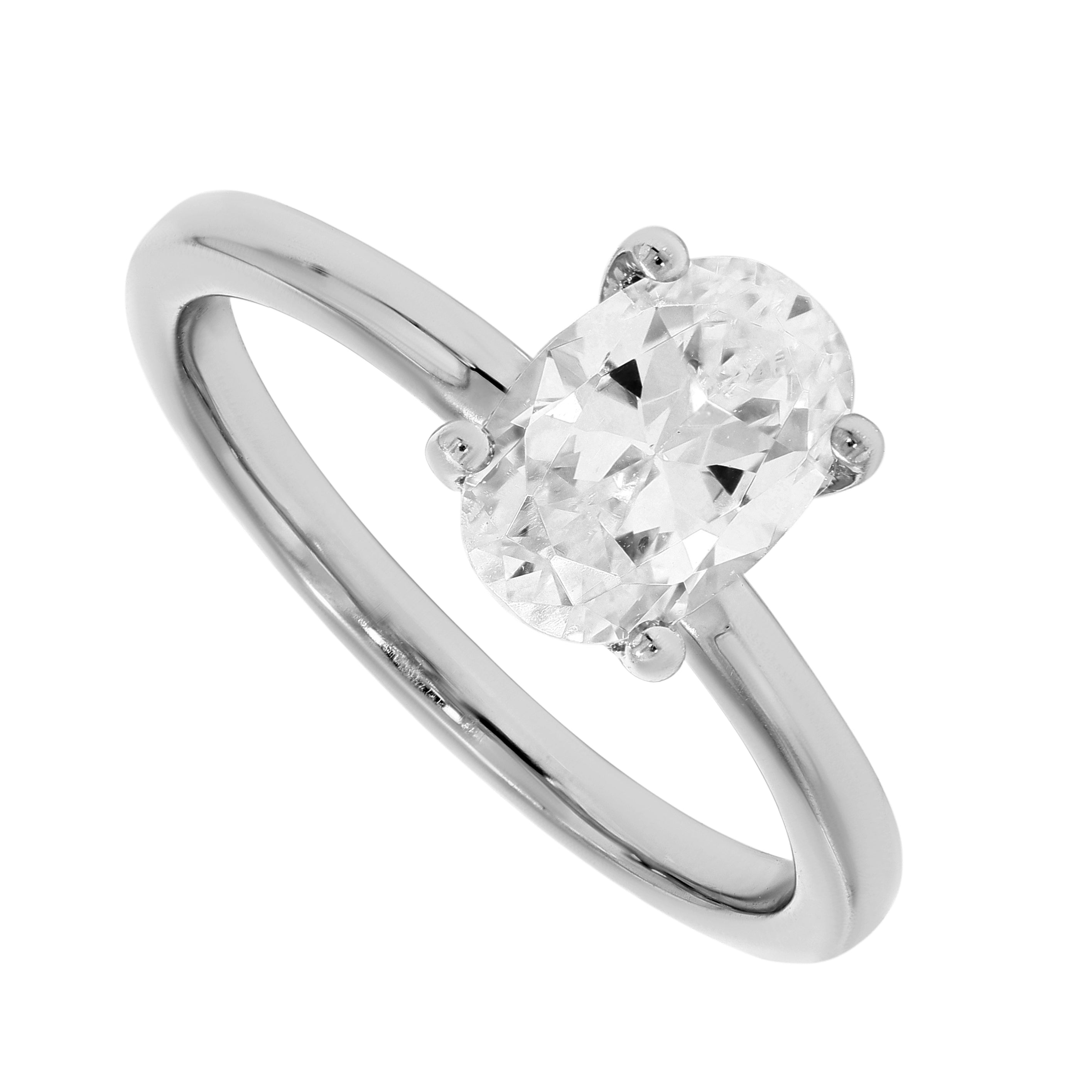 Keeva Jewels Oval Diamond Solitaire Ring - KJR4576