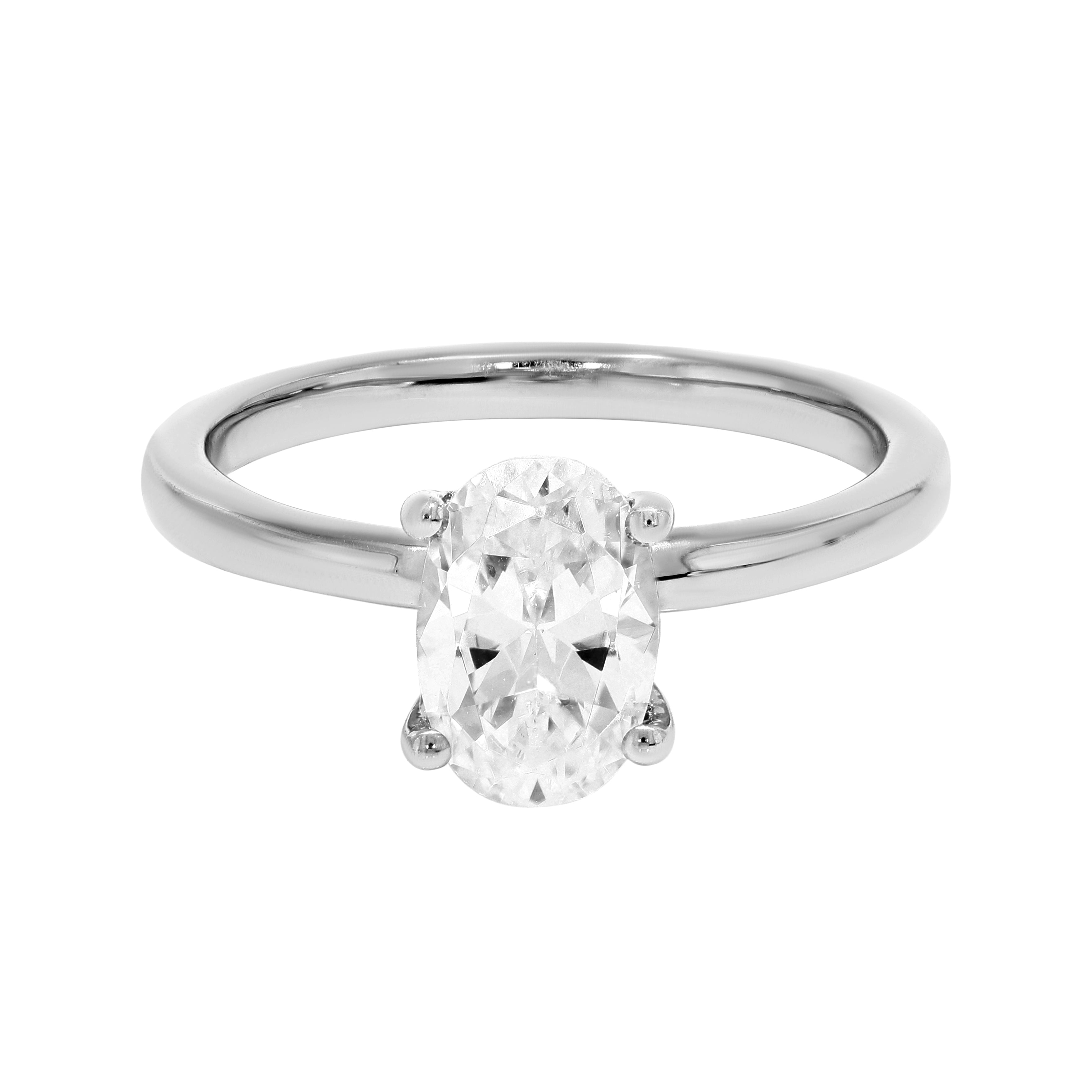 Keeva Jewels Oval Diamond Solitaire Ring - KJR4576