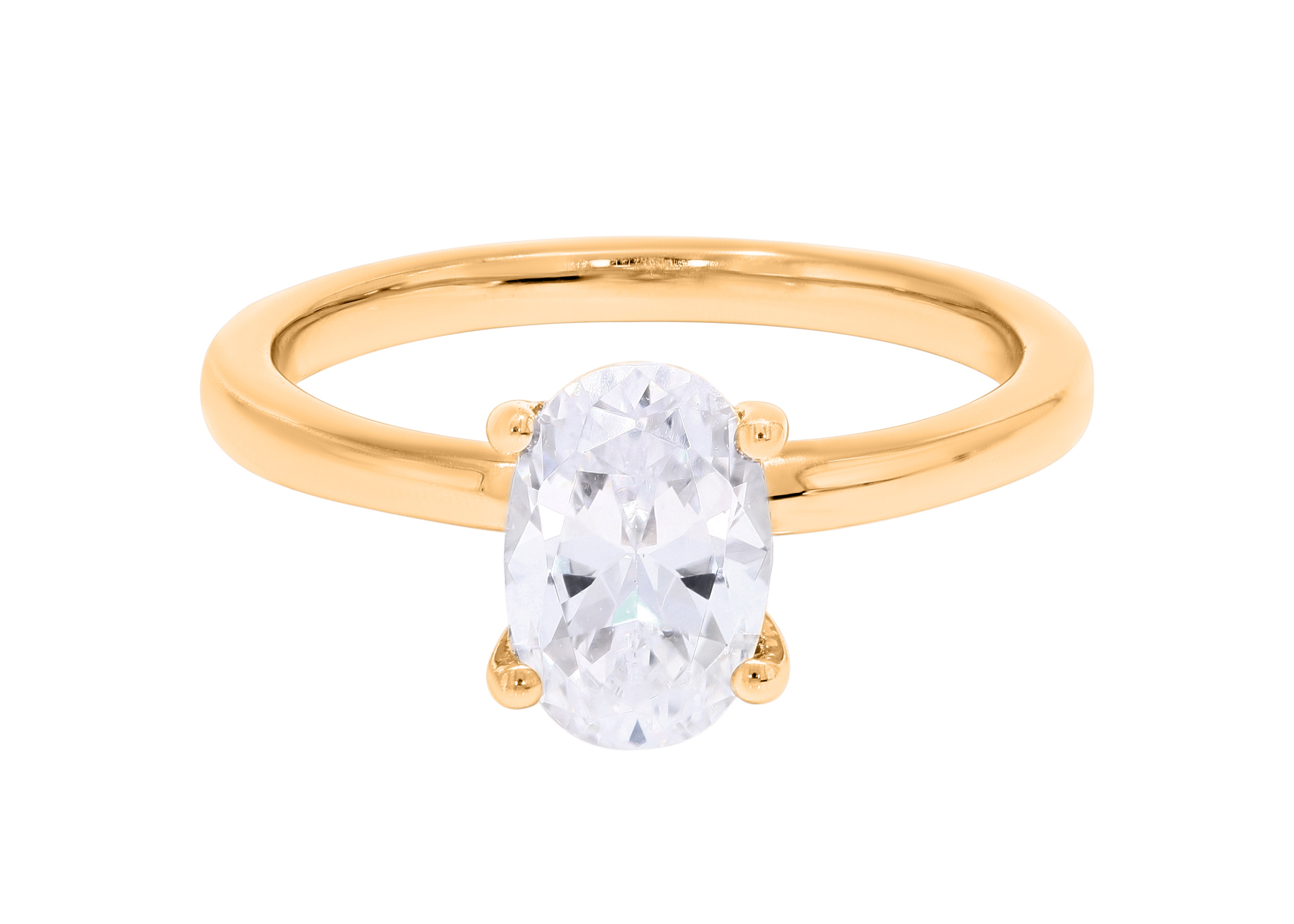 Keeva Jewels Oval Diamond Solitaire Ring - KJR4576