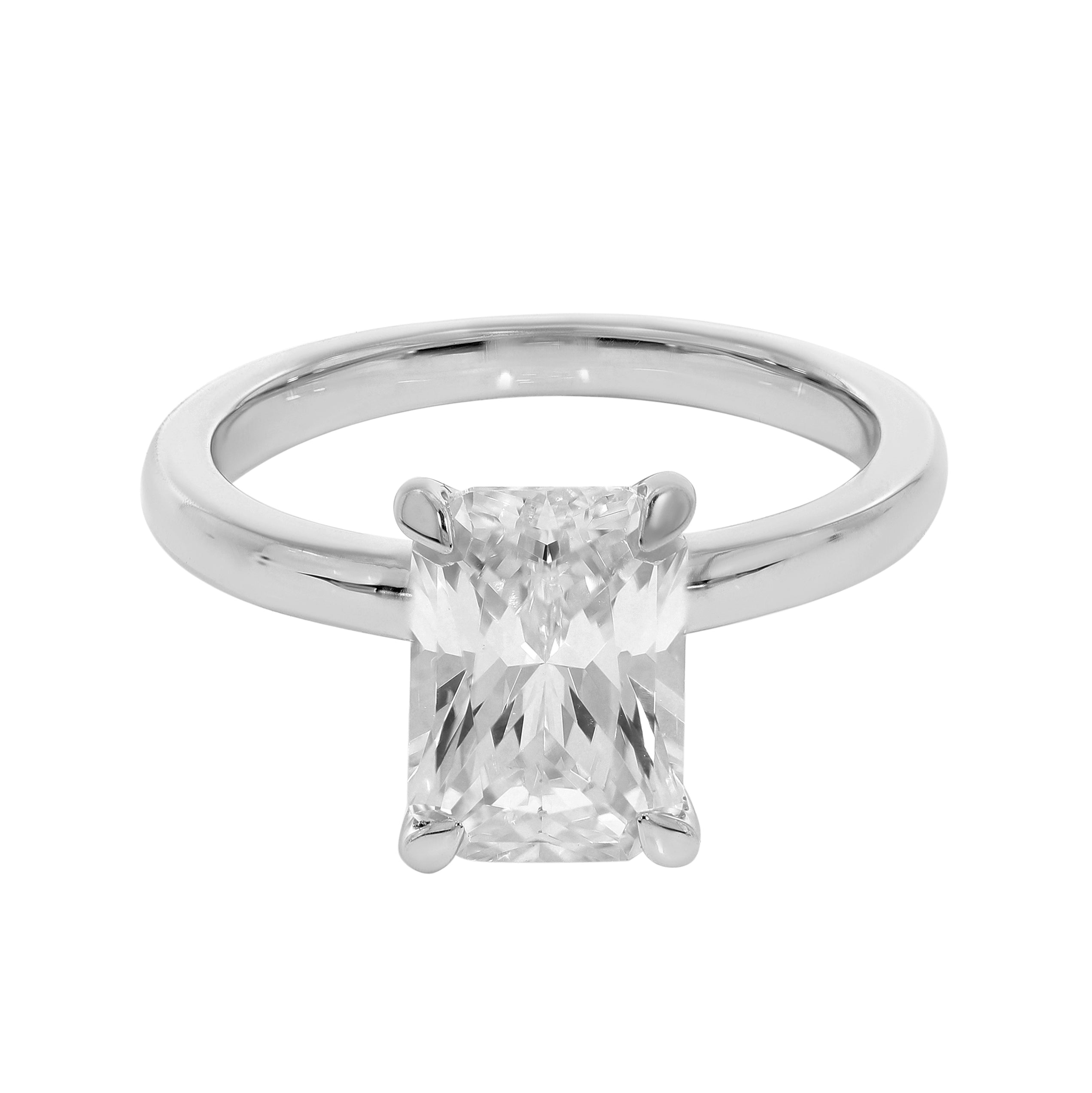 Keeva Jewels Emerald Diamond Solitaire Ring - KJR4596