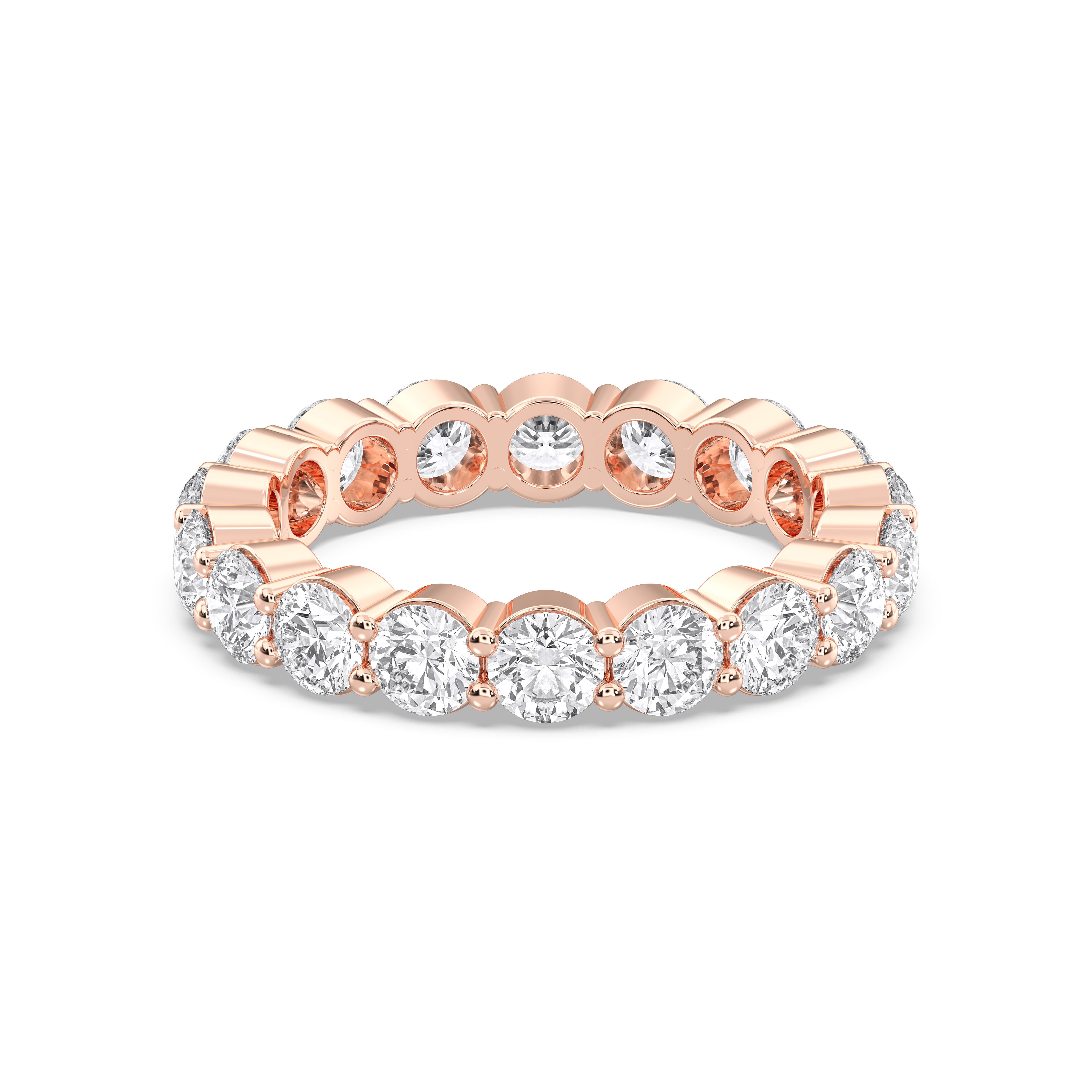 2.30 Carat Lab Grown Round Brilliant Diamond Eternity Wedding Band For Her