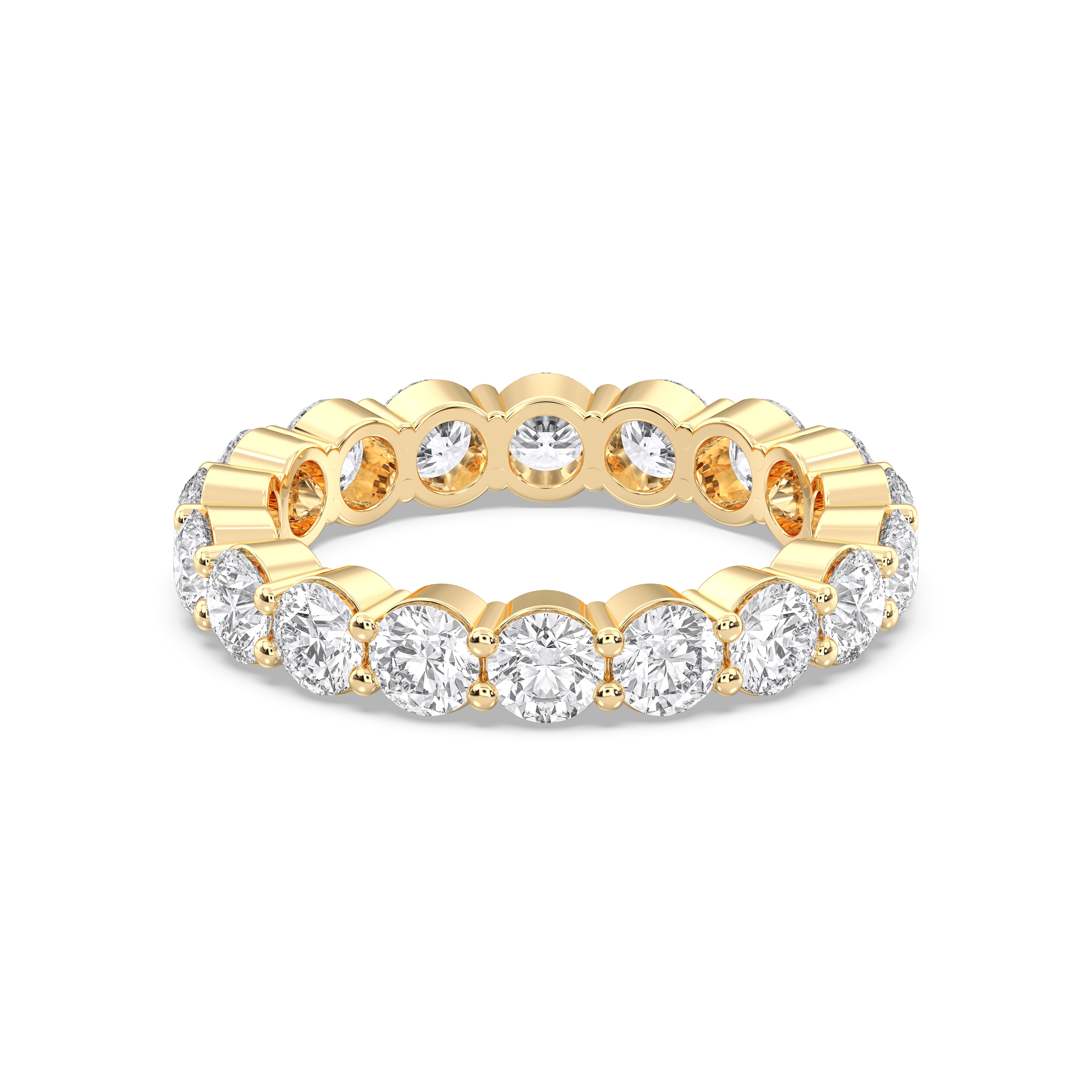 2.30 Carat Lab Grown Round Brilliant Diamond Eternity Wedding Band For Her