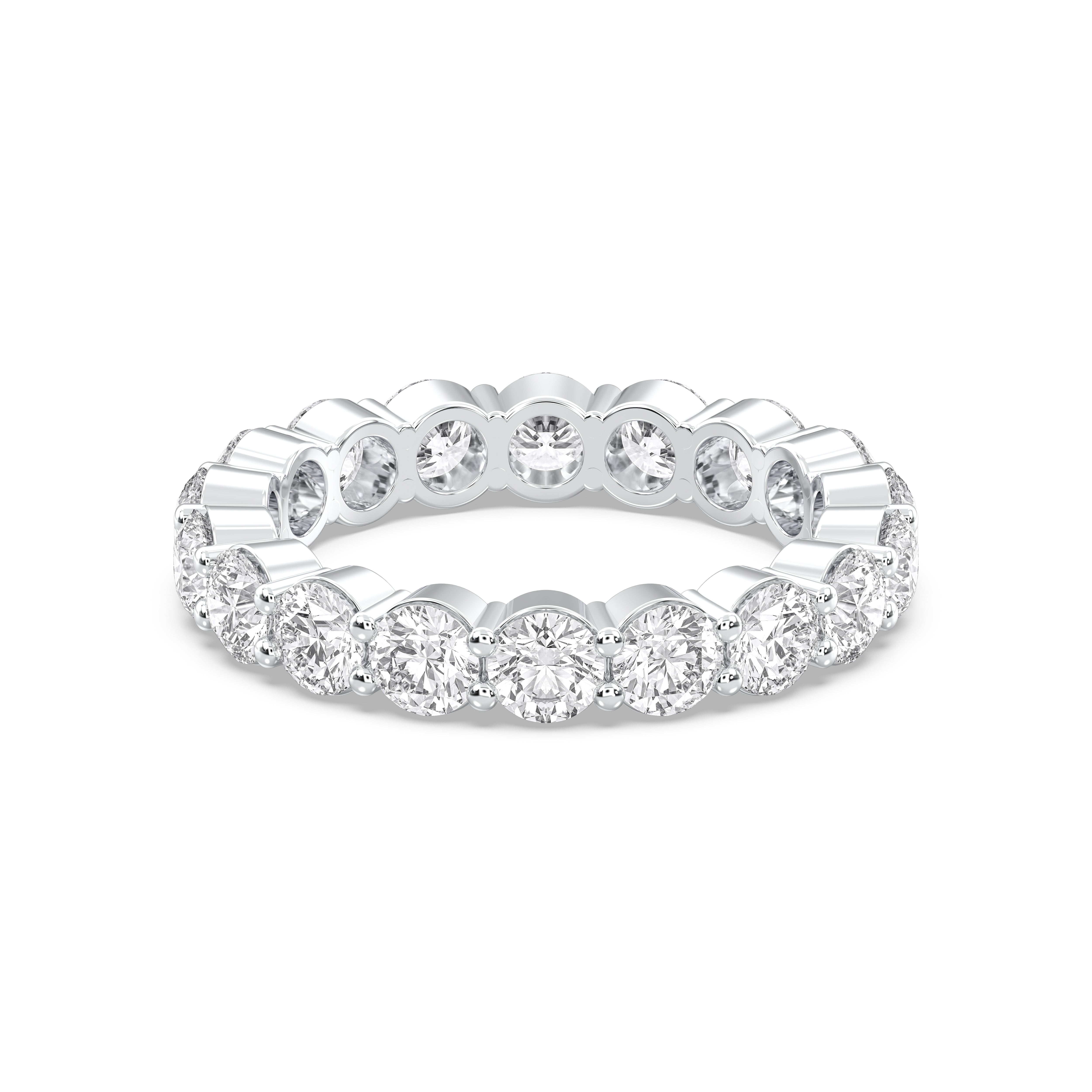 2.30 Carat Lab Grown Round Brilliant Diamond Eternity Wedding Band For Her