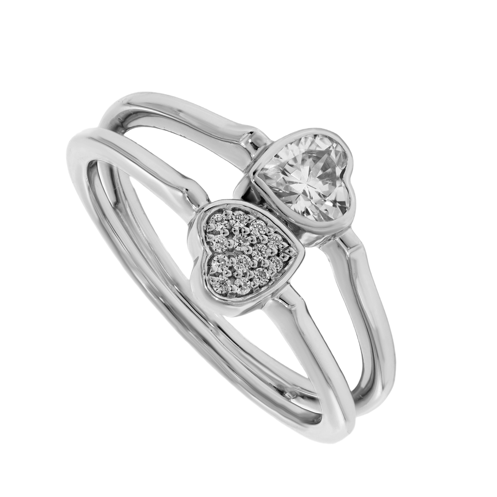 Keeva Jewels Round Diamond Heart Unique Design Engagement Ring - KJR4776