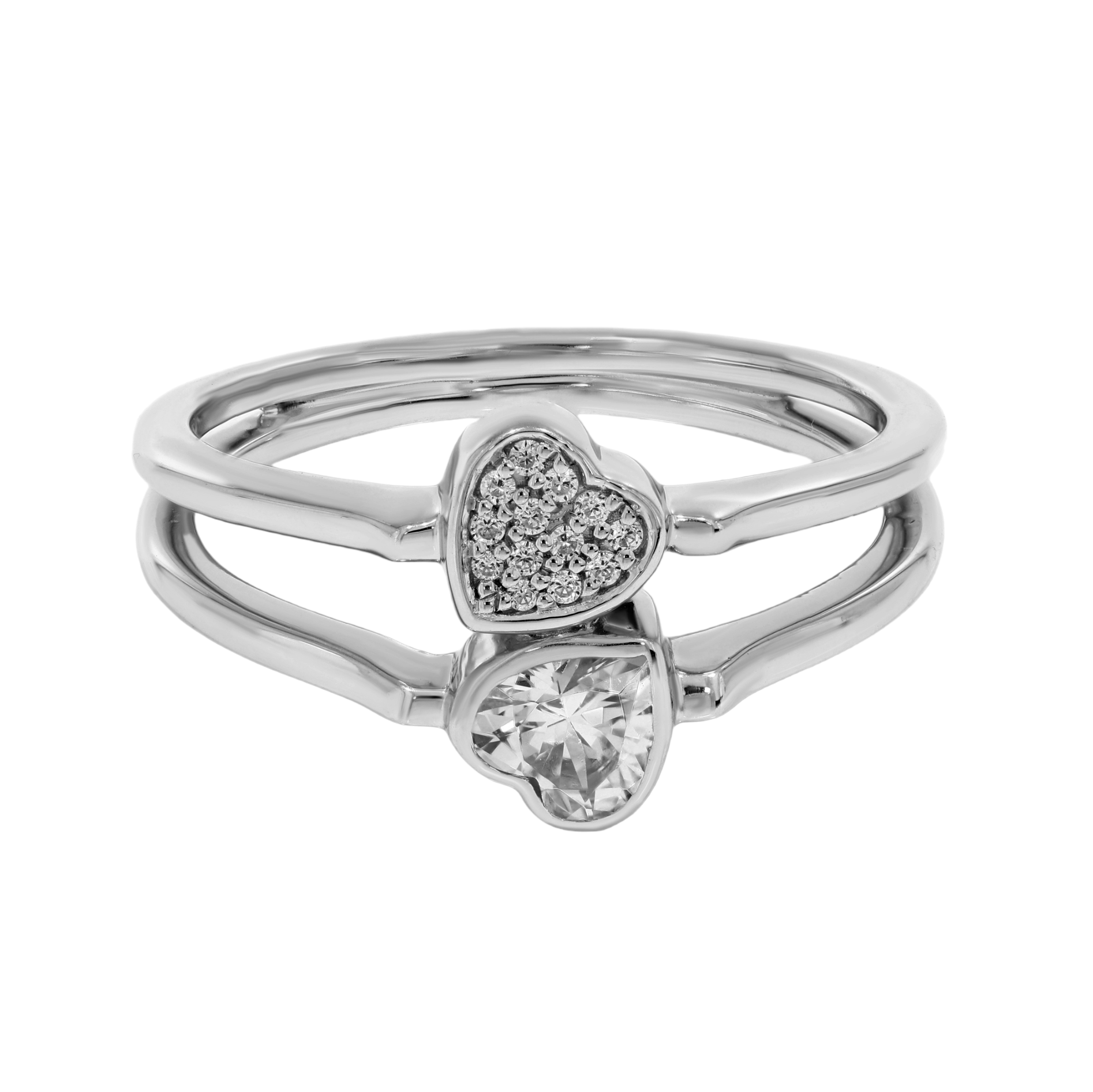 Keeva Jewels Round Diamond Heart Unique Design Engagement Ring - KJR4776