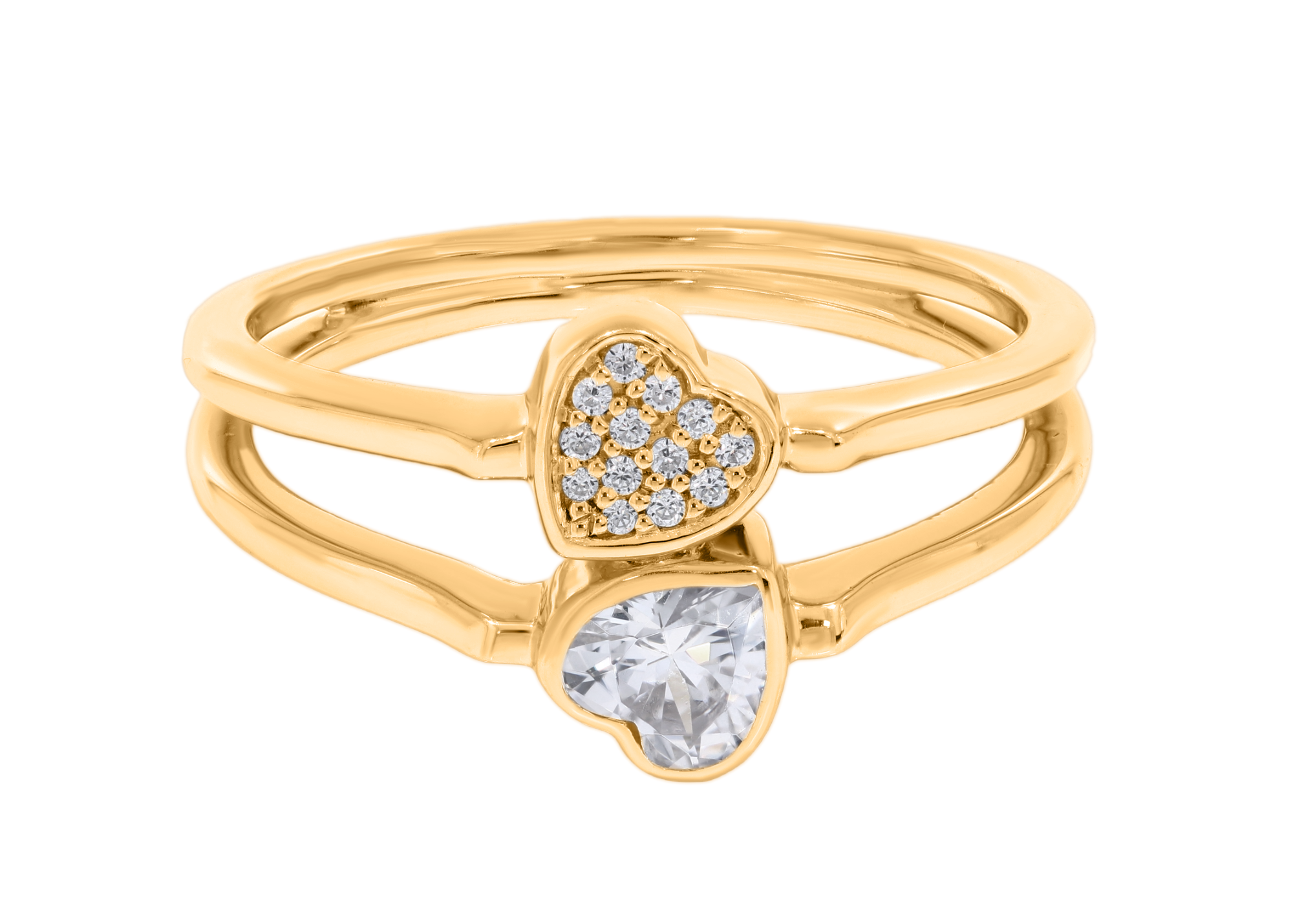 Keeva Jewels Round Diamond Heart Unique Design Engagement Ring - KJR4776