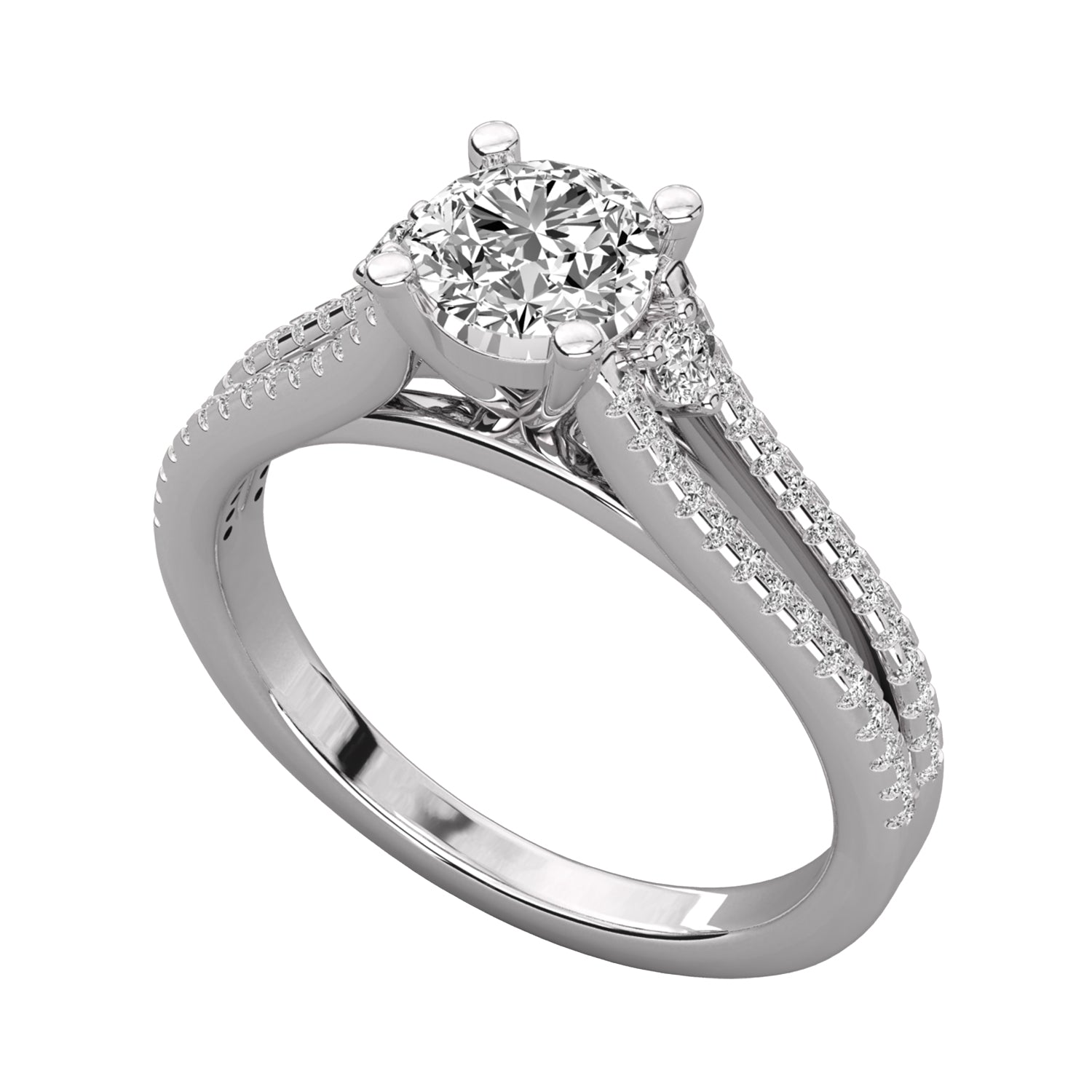 Keeva Jewels Pointer Round Cut Diamond Engagement Ring - KJR5013