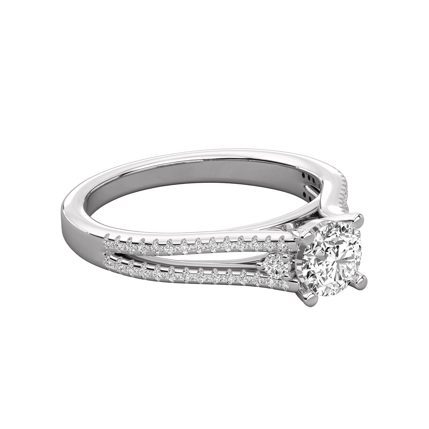 Keeva Jewels Pointer Round Cut Diamond Engagement Ring - KJR5013