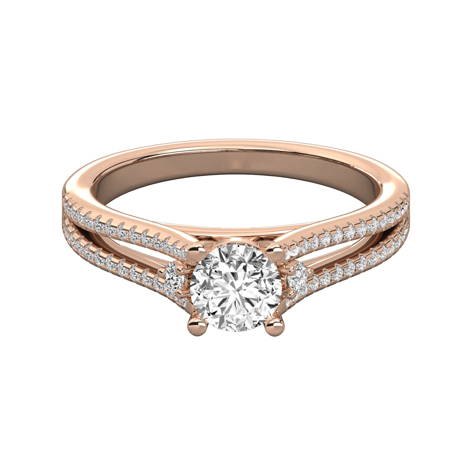 Keeva Jewels Pointer Round Cut Diamond Engagement Ring - KJR5013