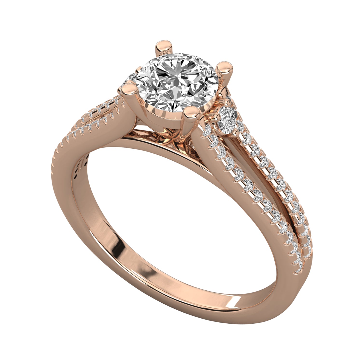 Keeva Jewels Pointer Round Cut Diamond Engagement Ring - KJR5013