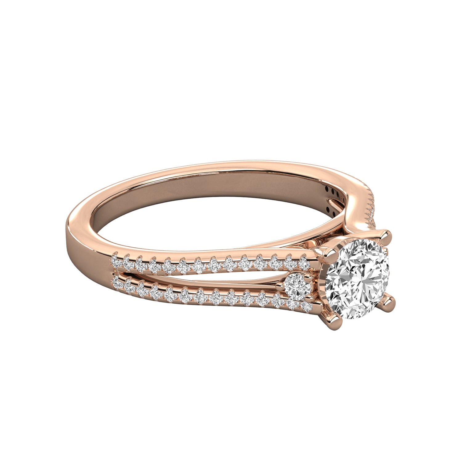 Keeva Jewels Pointer Round Cut Diamond Engagement Ring - KJR5013