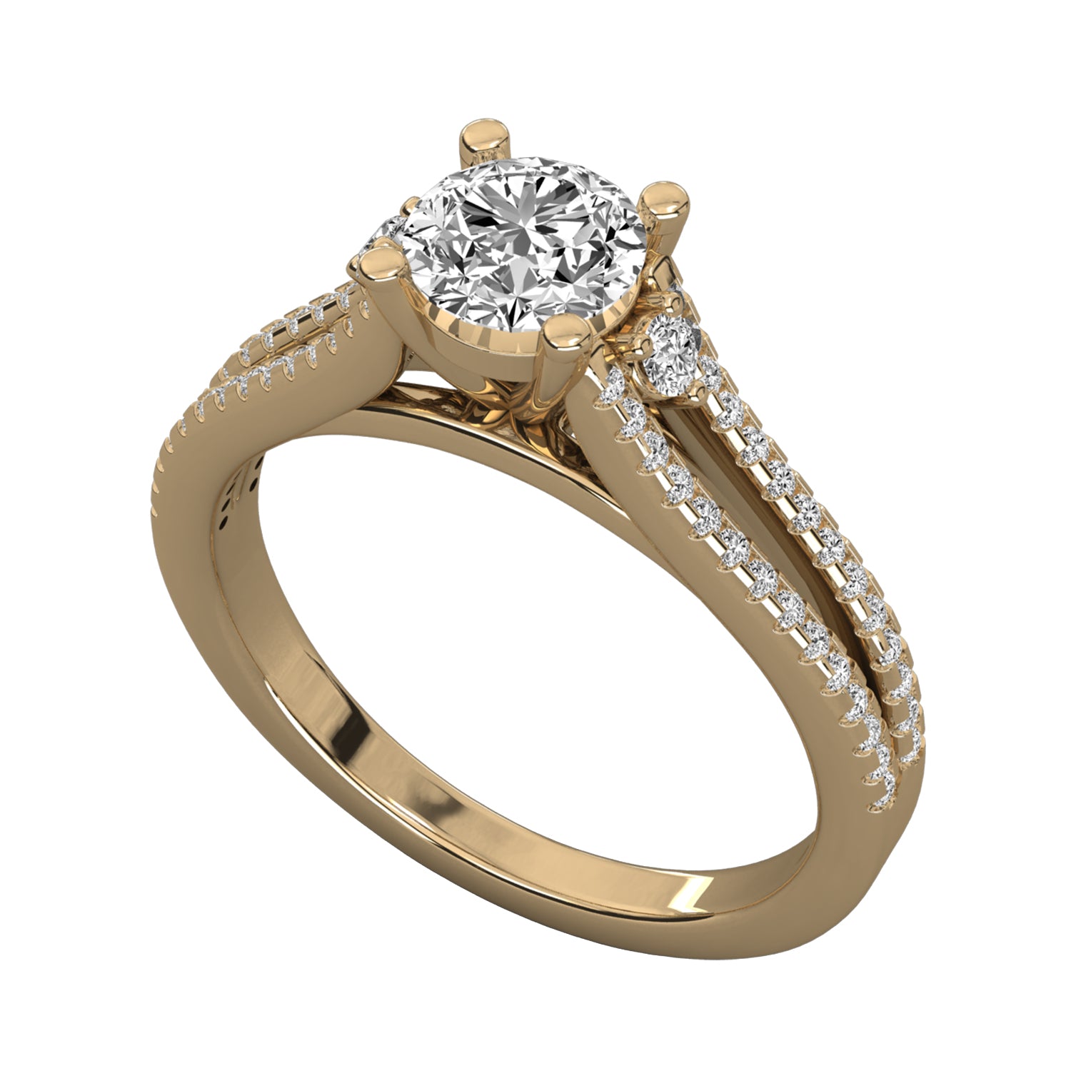 Keeva Jewels Pointer Round Cut Diamond Engagement Ring - KJR5013