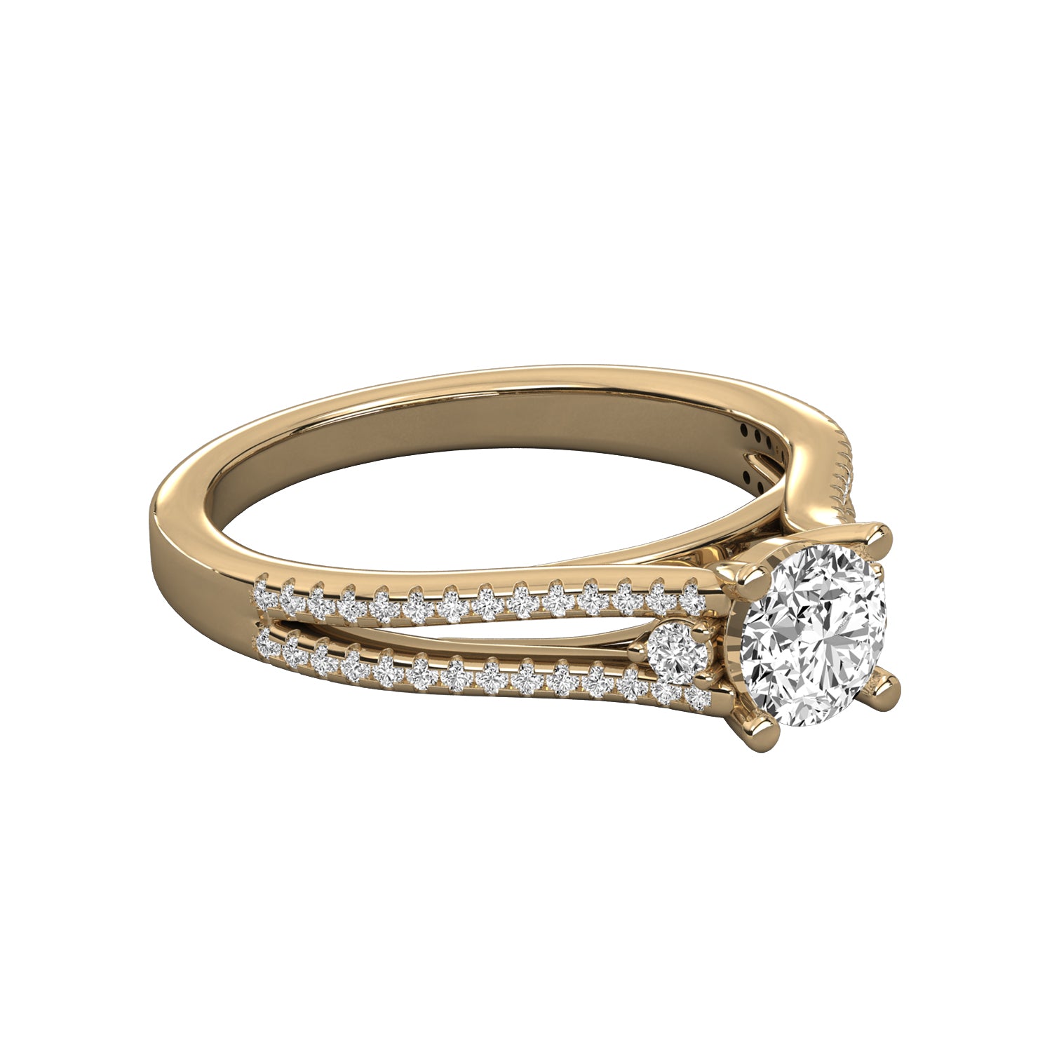 Keeva Jewels Pointer Round Cut Diamond Engagement Ring - KJR5013