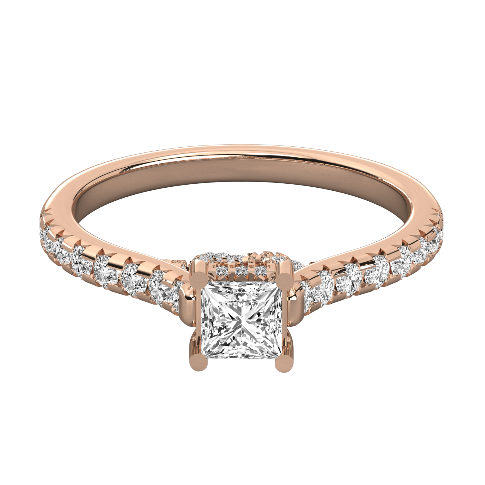 Keeva Jewels Princess And Round Cut Diamond Wedding Band - KJR5064