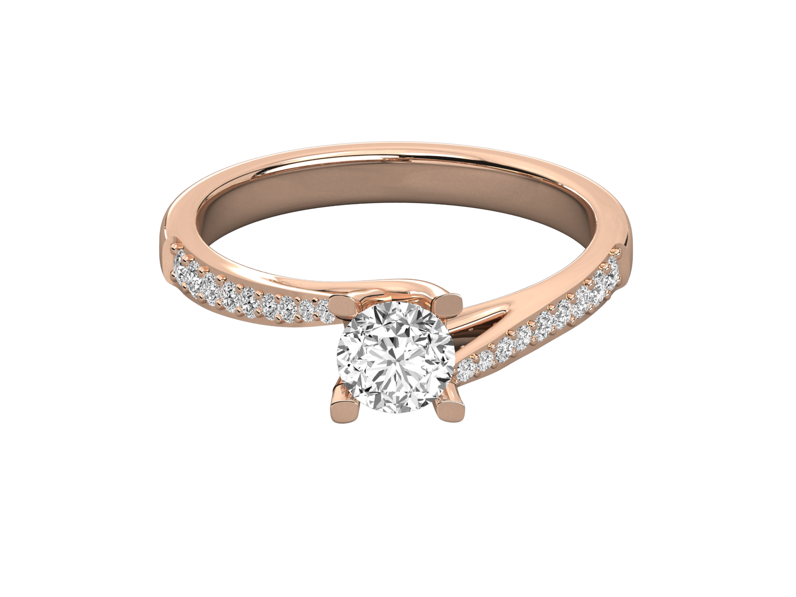 Keeva Jewels Round Diamond Solitaire Wedding Band - KJR5134